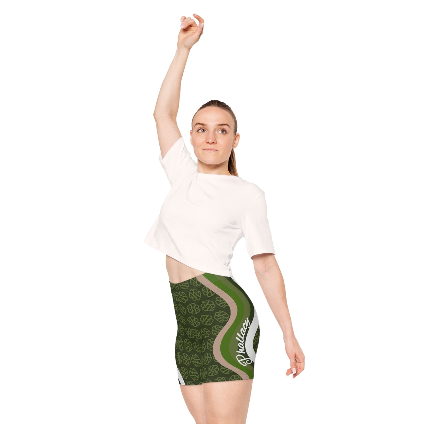 Phallacy Camo Designer Women's Biker Shorts