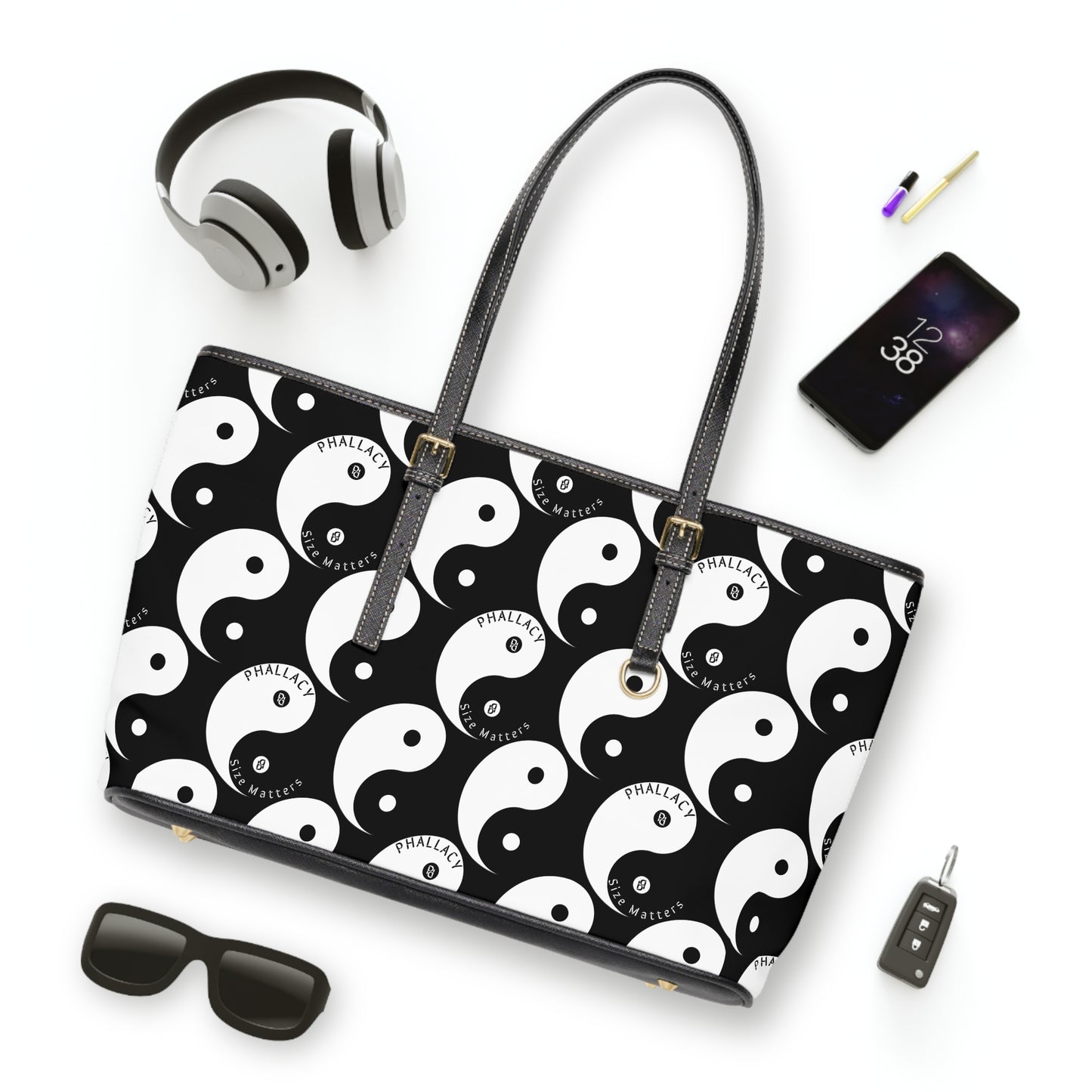 Phallacy Yin-Yang Designer Vegan Leather Shoulder Bag