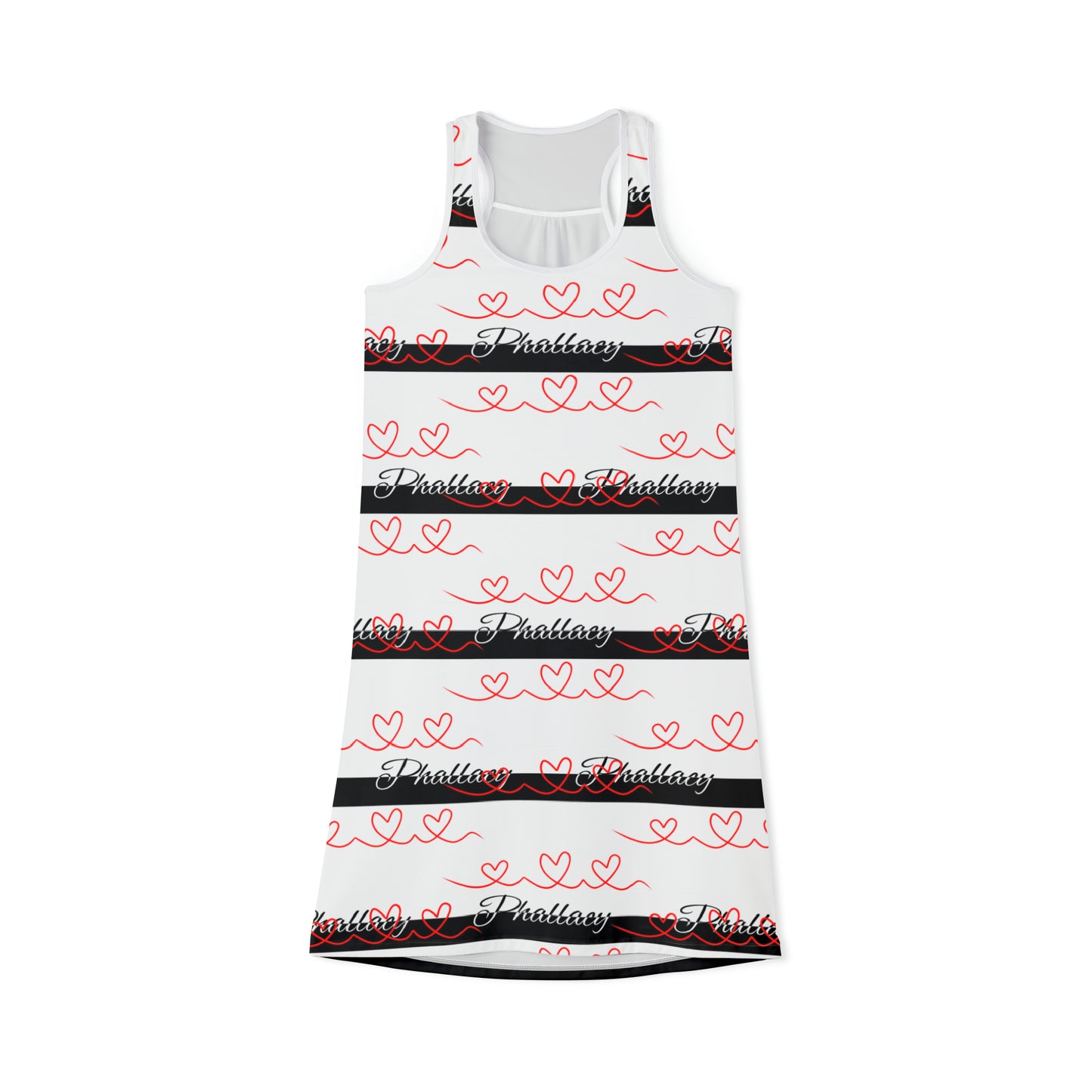 Phallacy Signature Striped Designer Racerback Dress