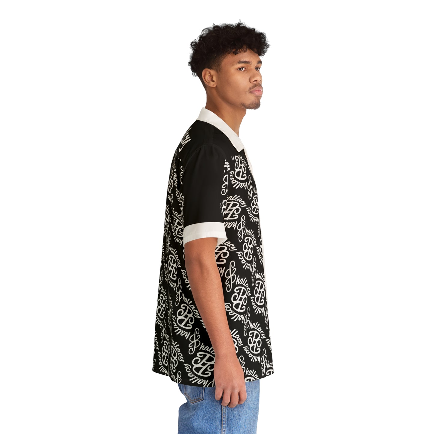 Phallacy Monogram Designer Men's Button Up Shirt