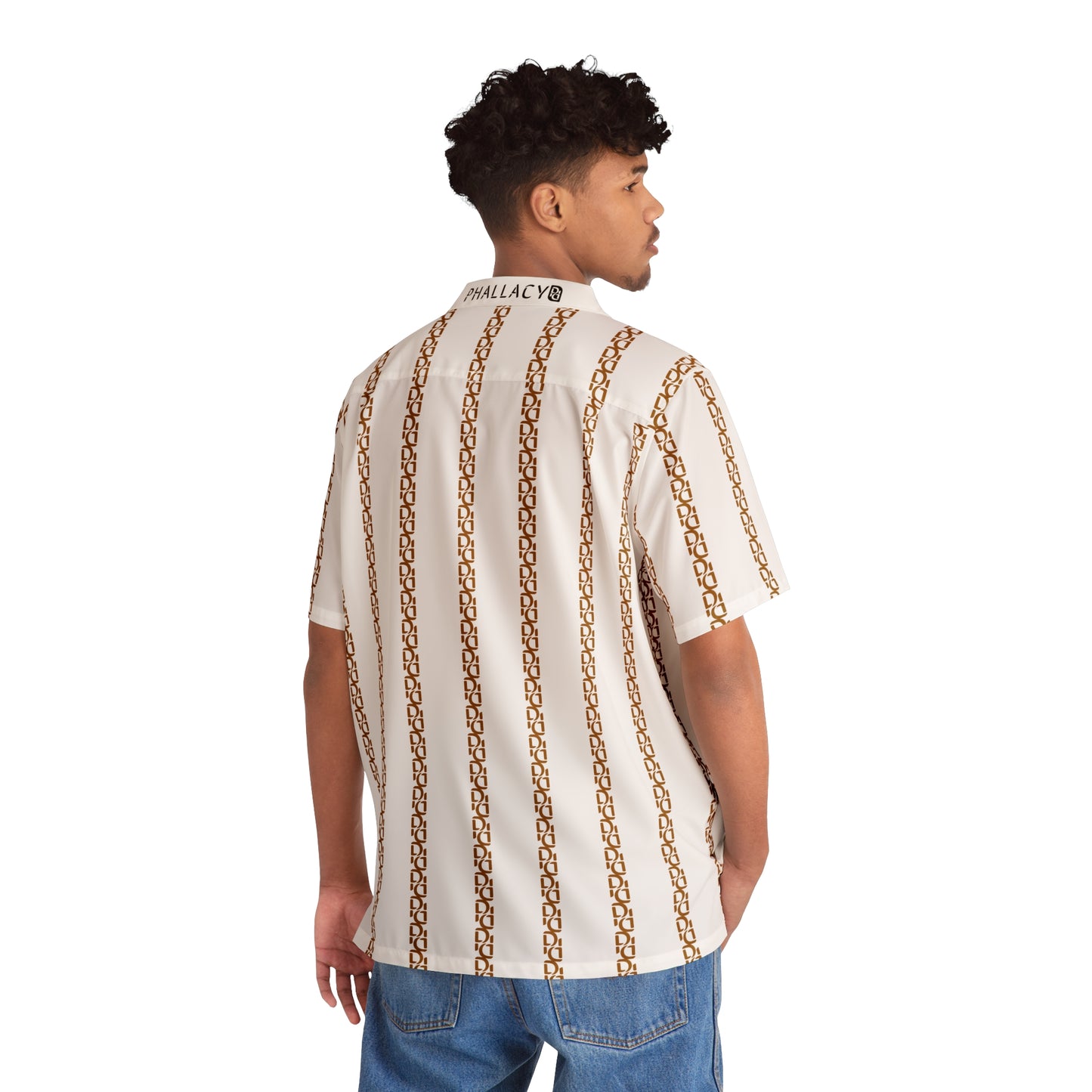 Phallacy Striped Designer Button Up Shirt