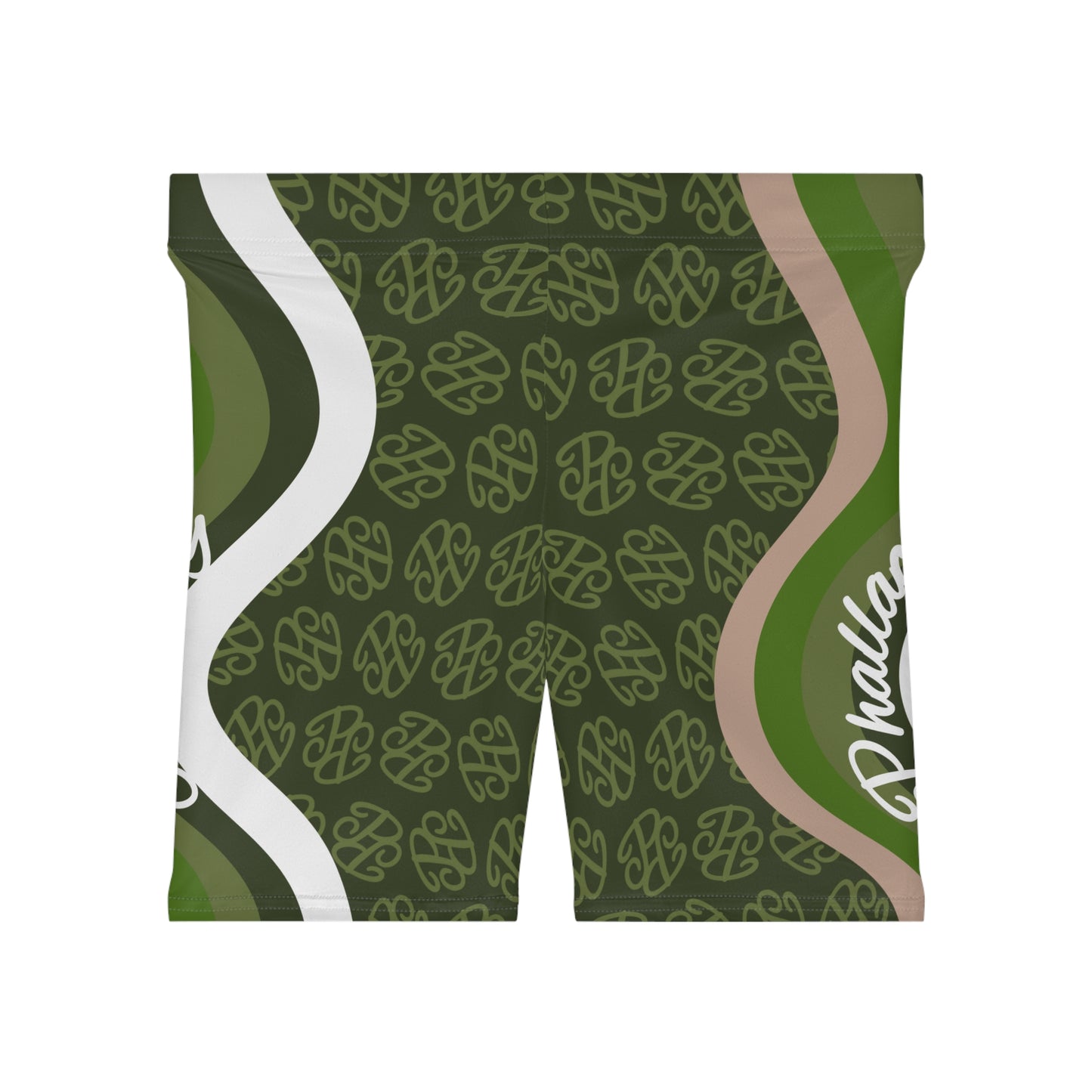 Phallacy Camo Designer Women's Biker Shorts