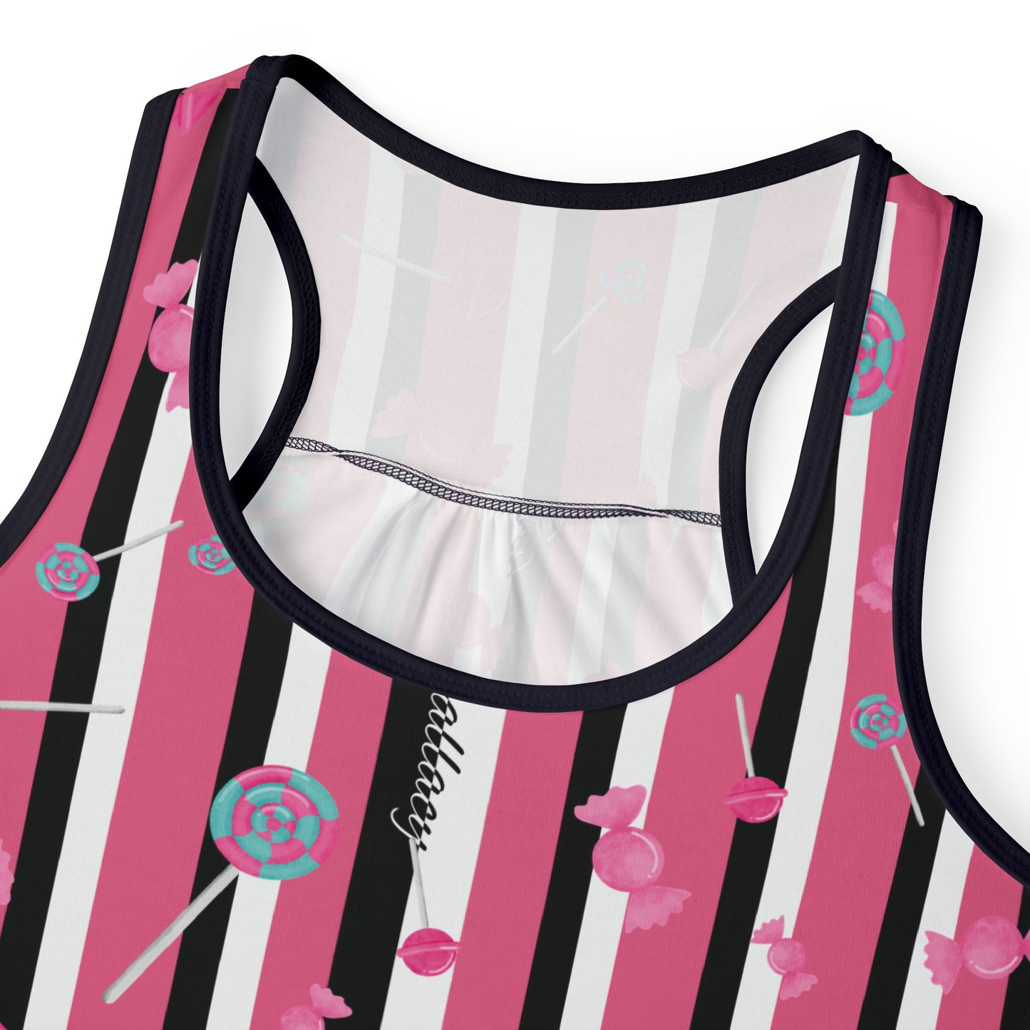 Phallacy Striped Designer Women's Tank Top
