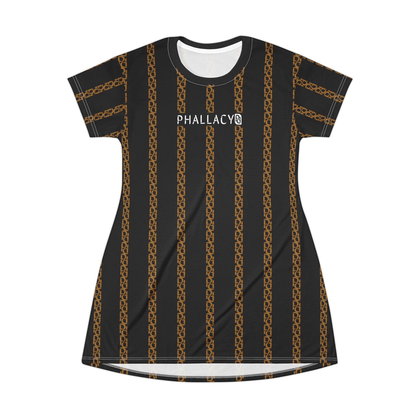 Phallacy Striped Designer T-Shirt Dress