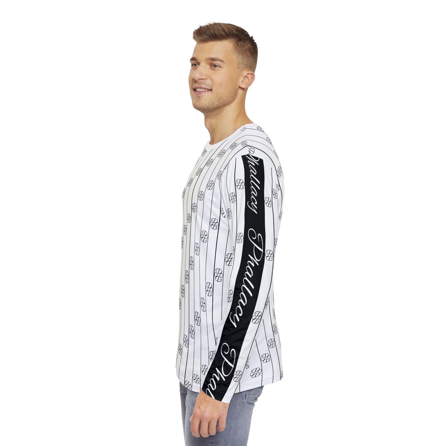 Phallacy Striped Designer Men's Long Sleeve Shirt