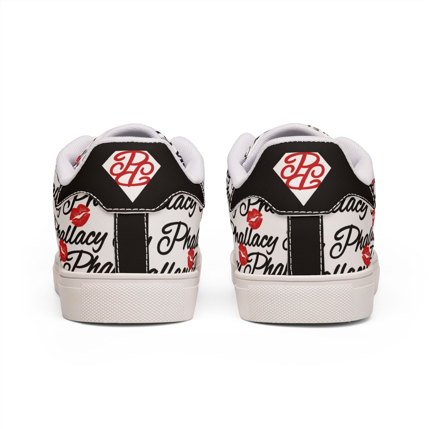 Phallacy Lips Men's Designer Low-Top Leather Sneakers