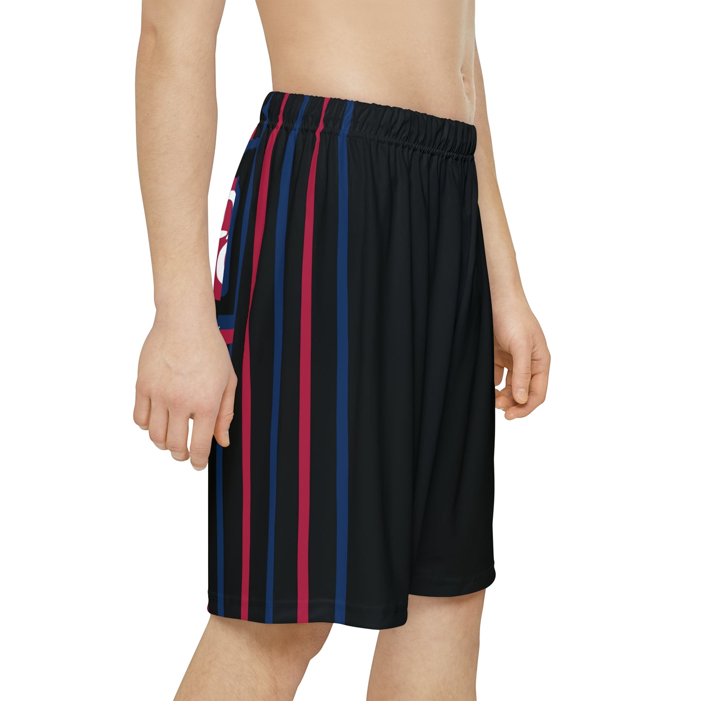Phallacy Striped Designer Sports Shorts