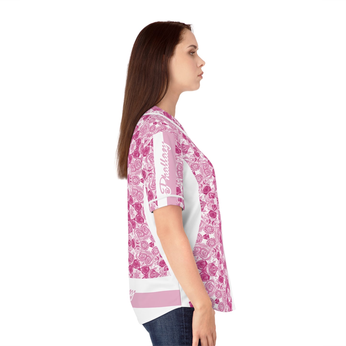 Phallacy XO Designer Women's Floral Baseball Jersey