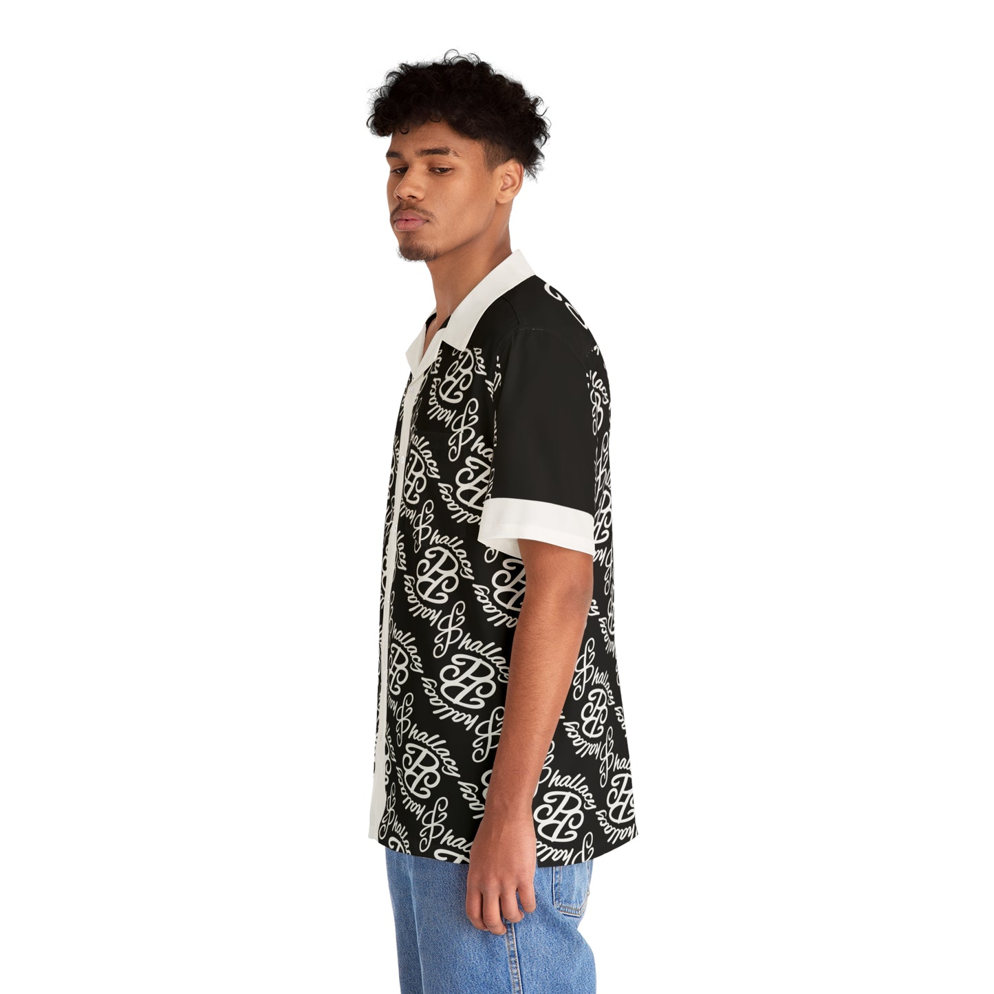 Phallacy Monogram Designer Men's Button Up Shirt