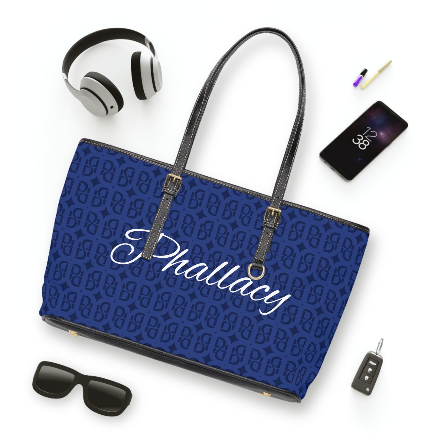 Phallacy Monogram Designer PU Leather Shoulder Bag