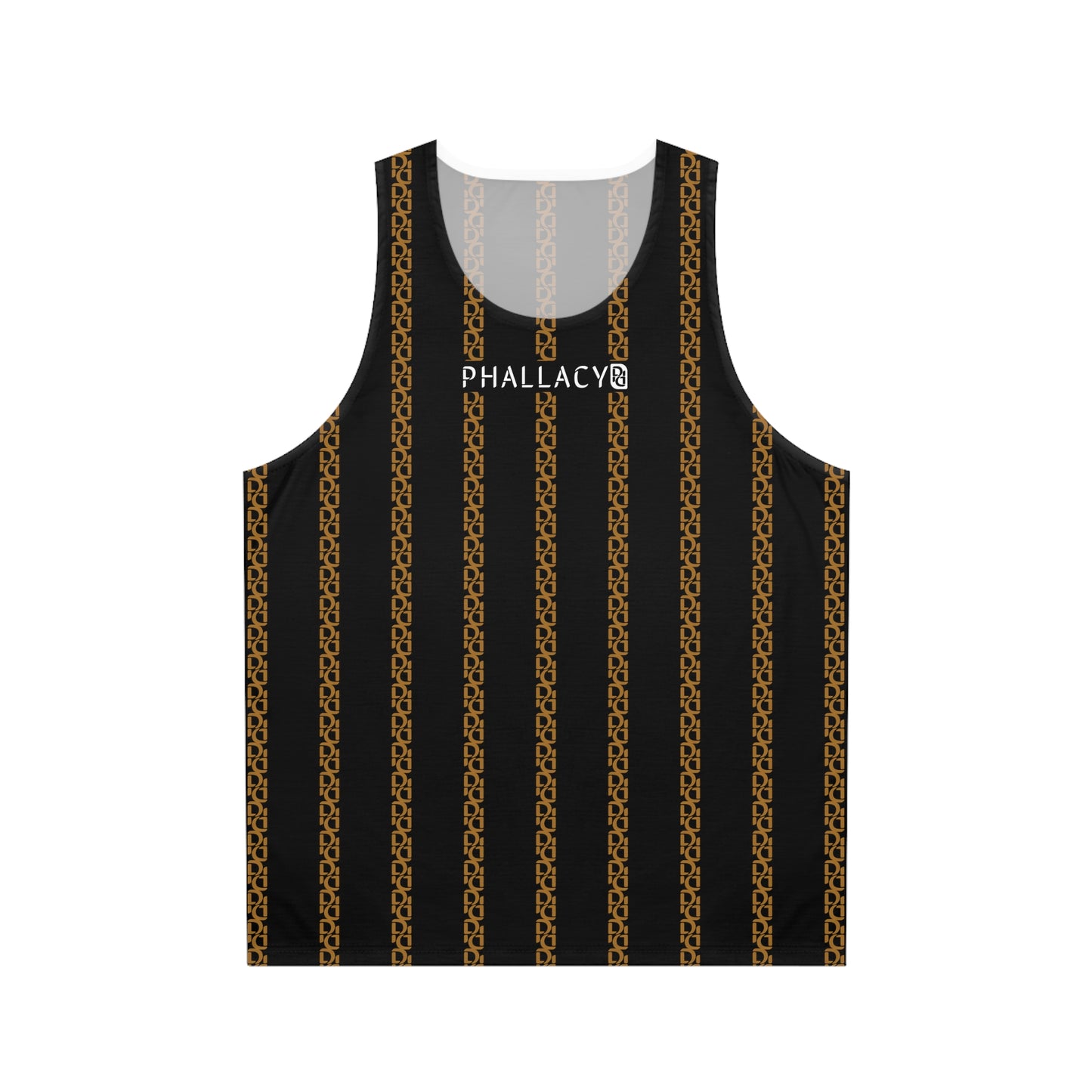 Phallacy Striped Designer Unisex Tank Top