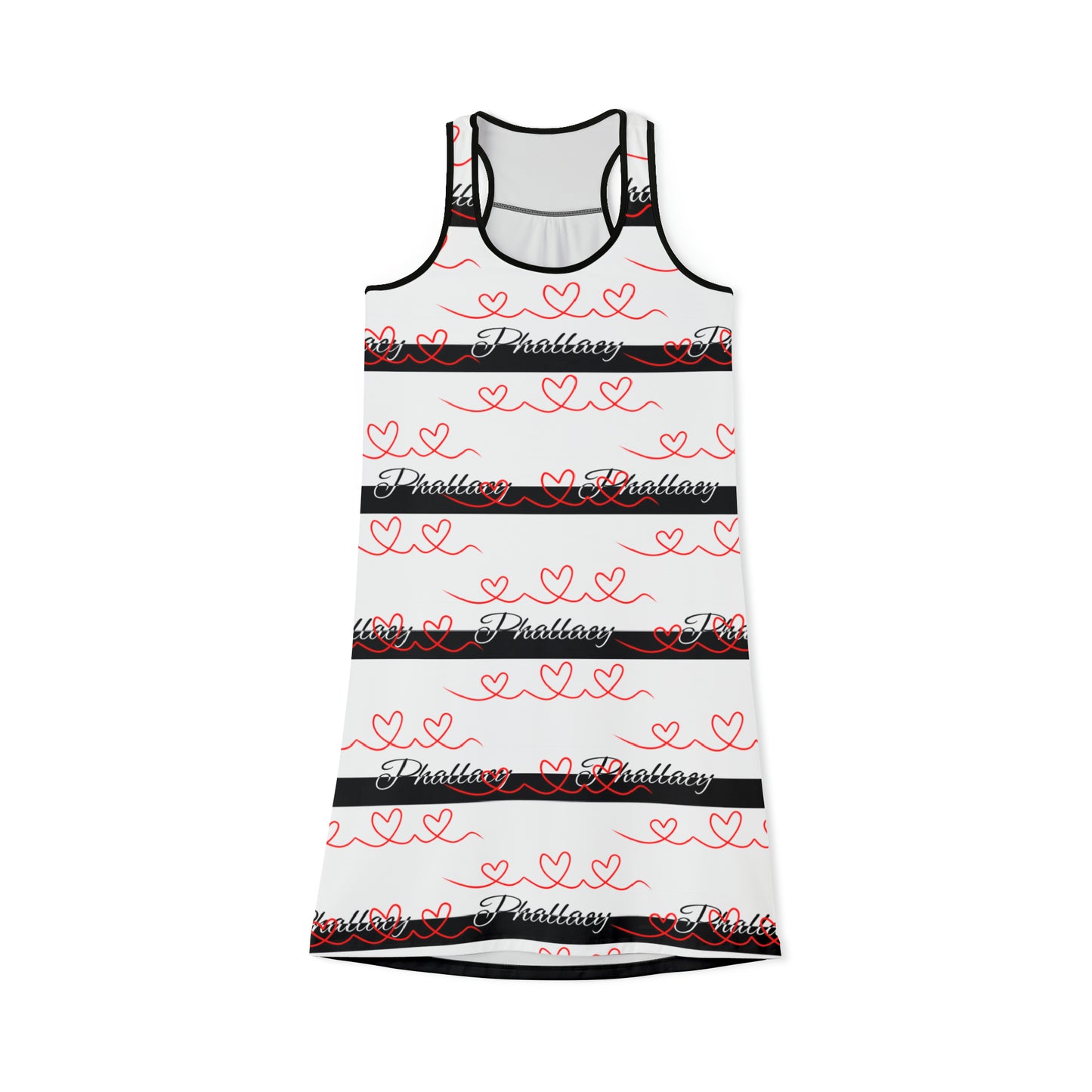 Phallacy Signature Striped Designer Racerback Dress
