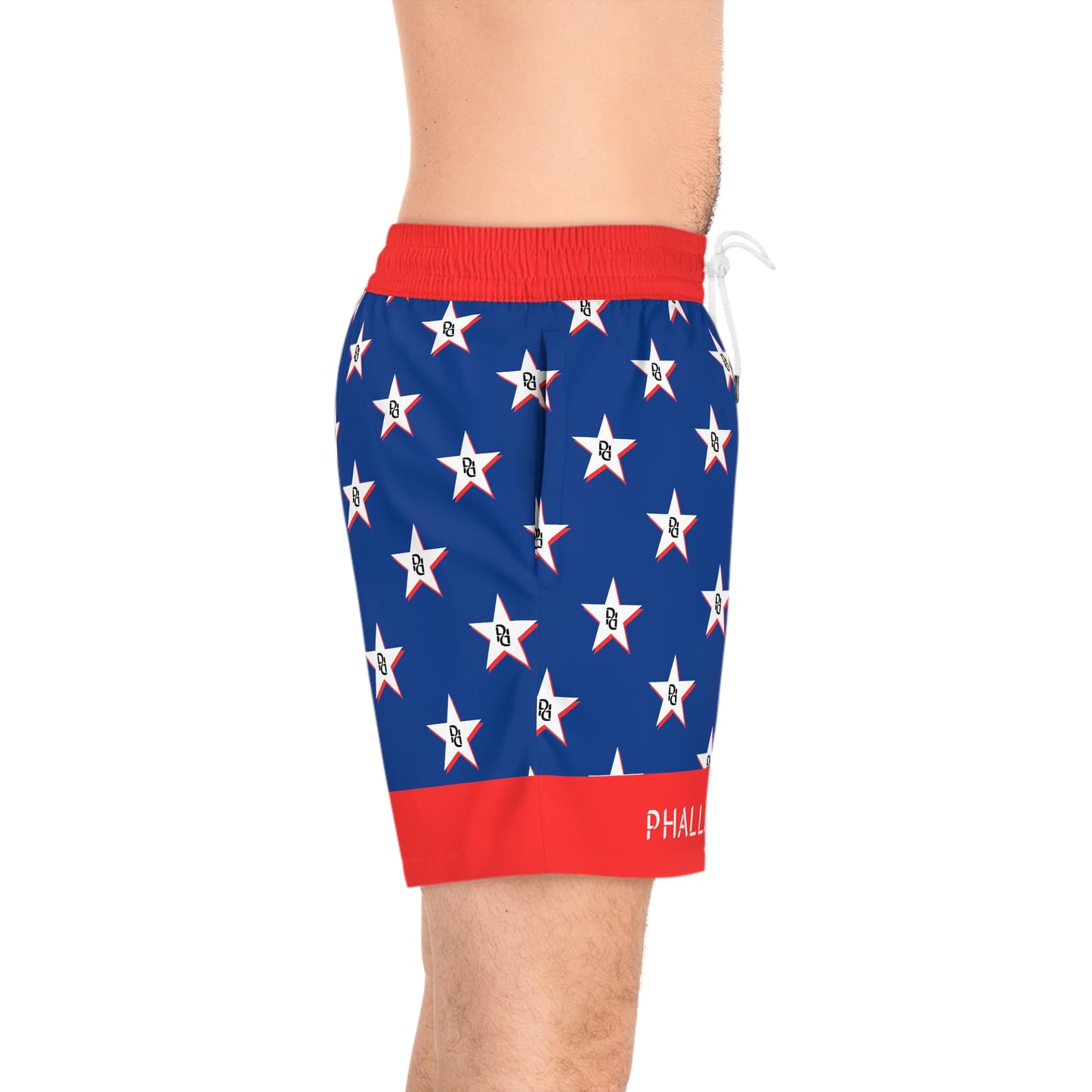 Phallacy Star Designer Mid-Length Swim Shorts