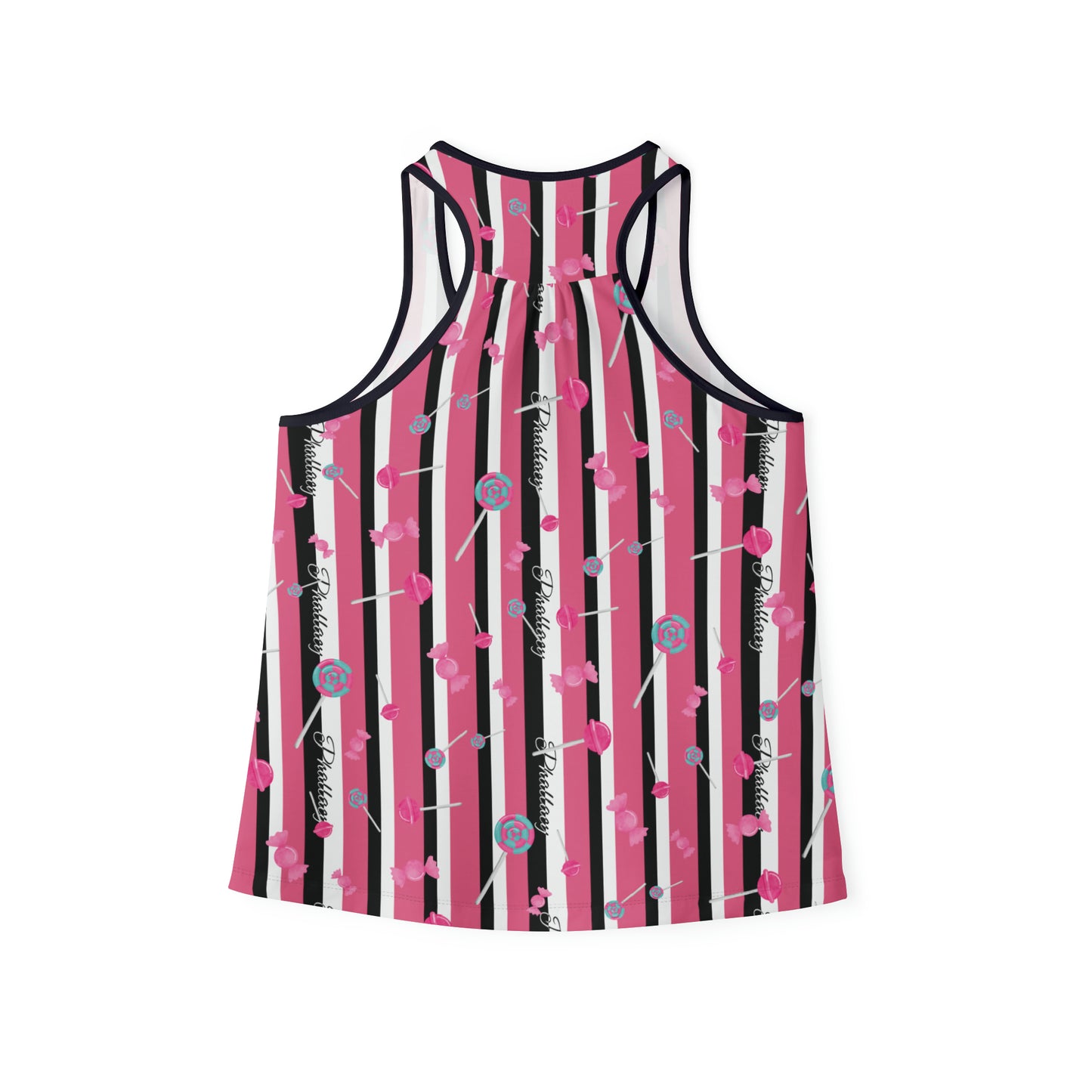 Phallacy Striped Designer Women's Tank Top