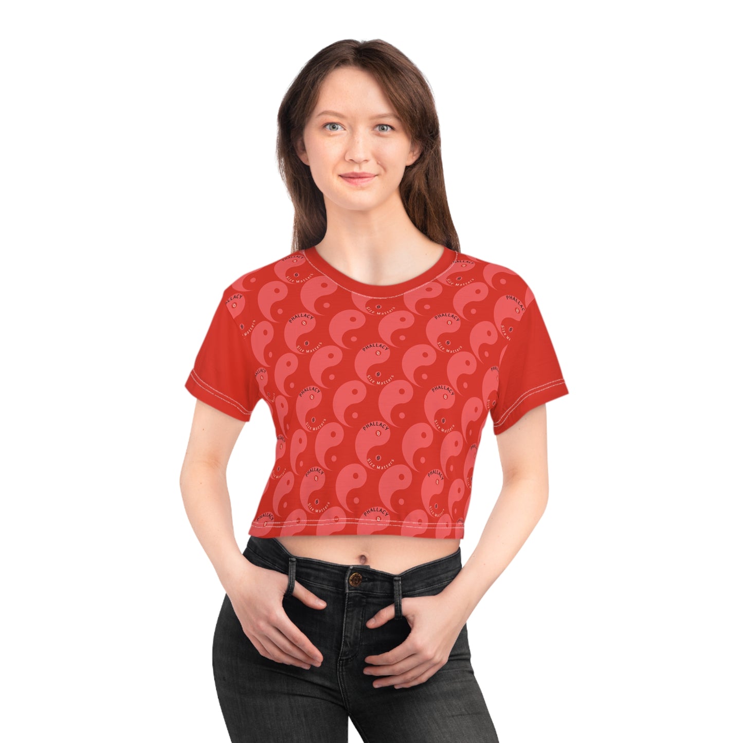 Phallacy Yin-Yang Designer Crop Top