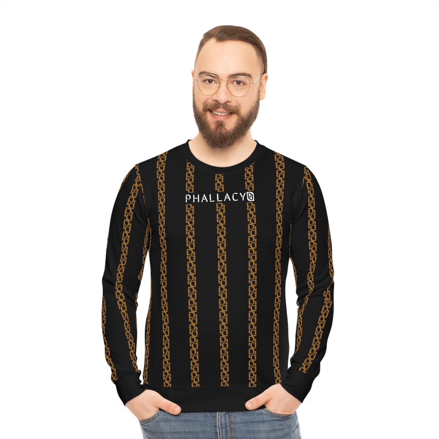 Phallacy Striped Designer Lightweight Sweatshirt