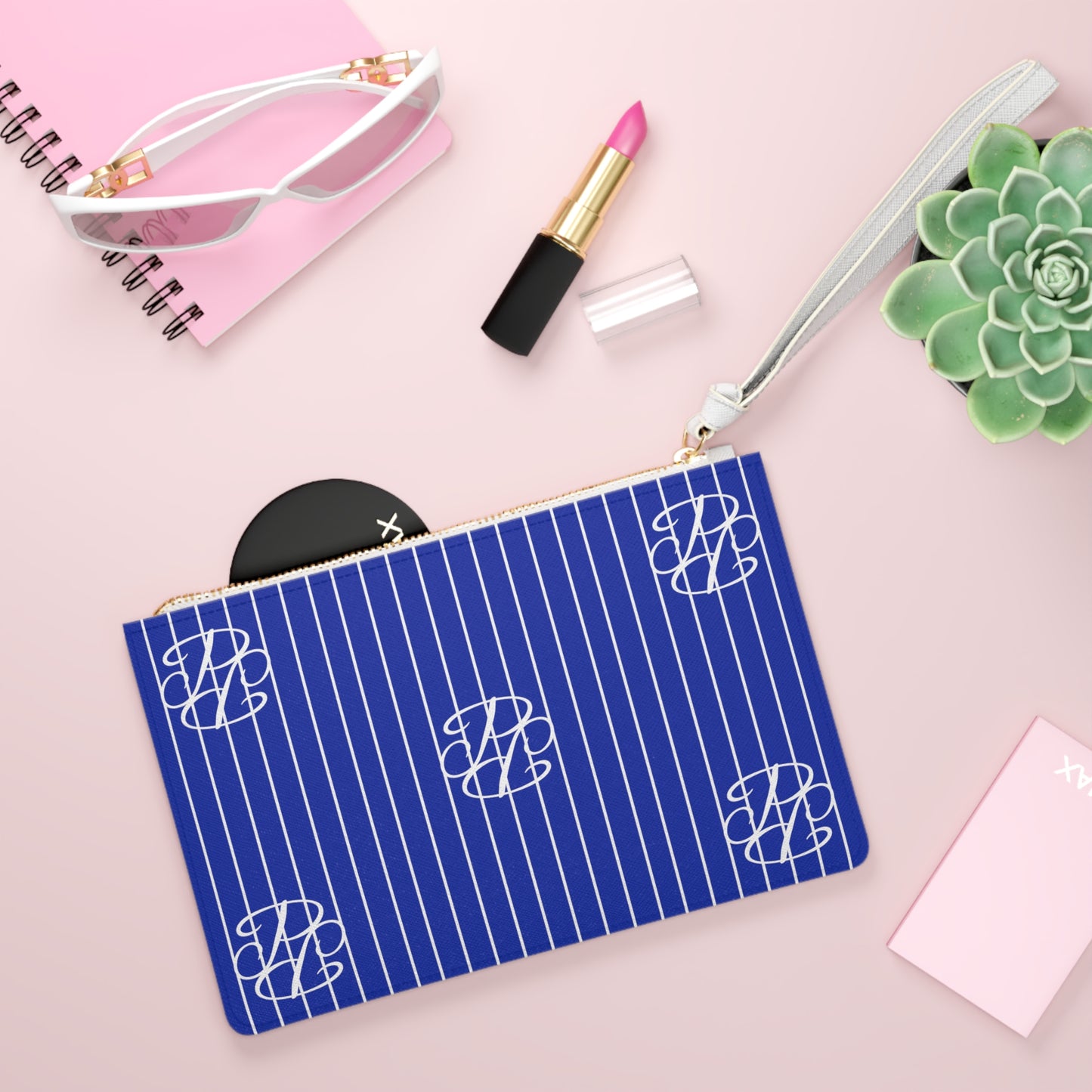 Phallacy Players Striped Designer Clutch Bag