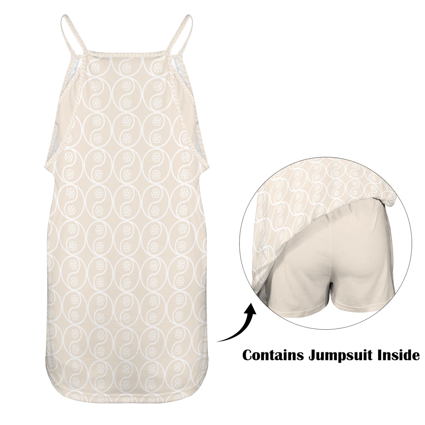 Phallacy Yin-Yang Designer Double-Layered Camisole Dress