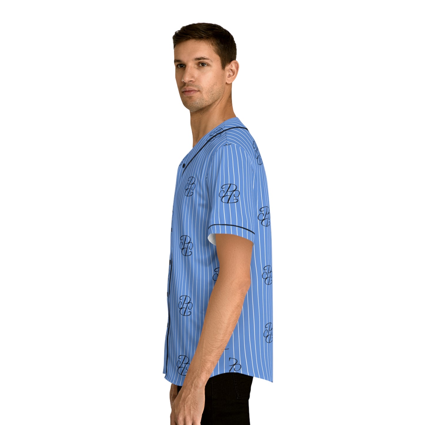 Phallacy Players Striped Designer Men's Baseball Jersey
