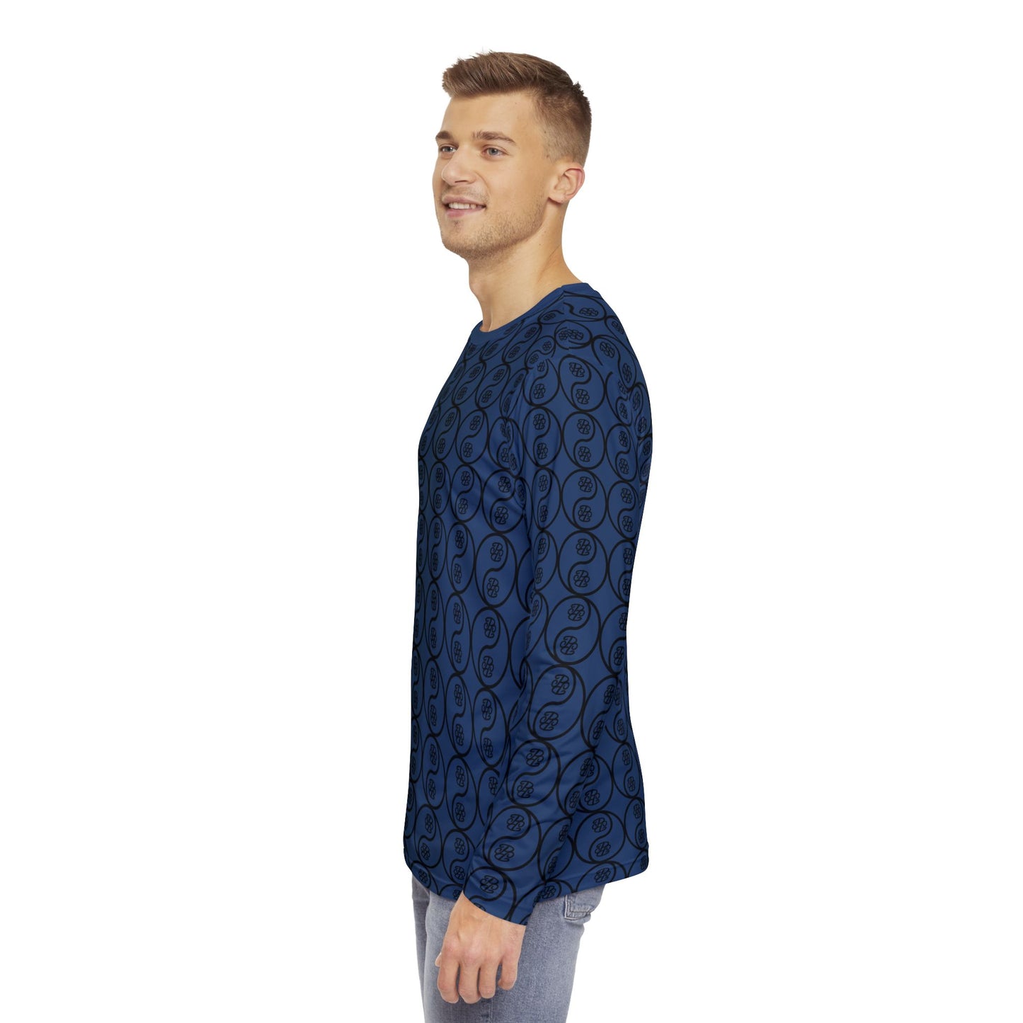 Phallacy Yin-Yang Designer Men's Long Sleeve Shirt