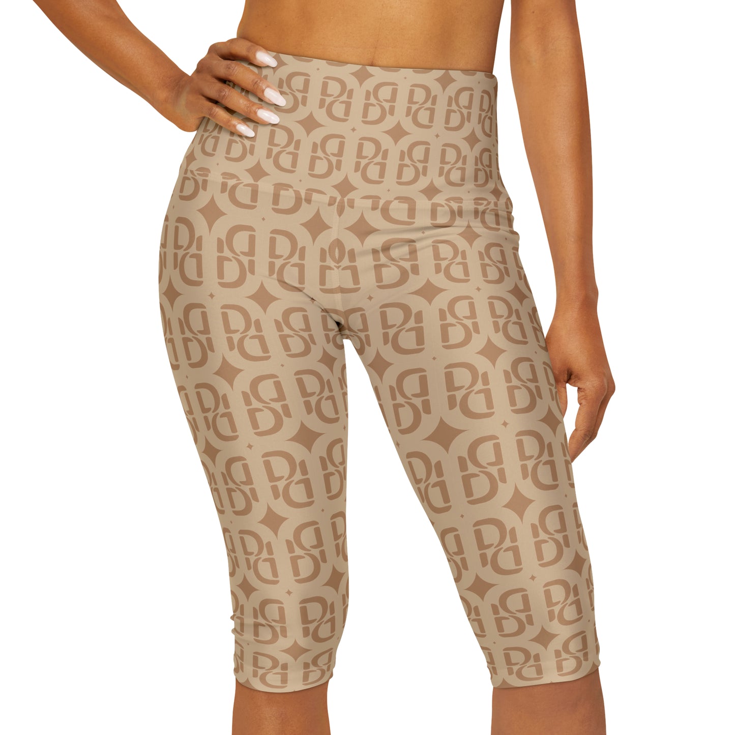Phallacy Monogram Designer Yoga Capri Leggings