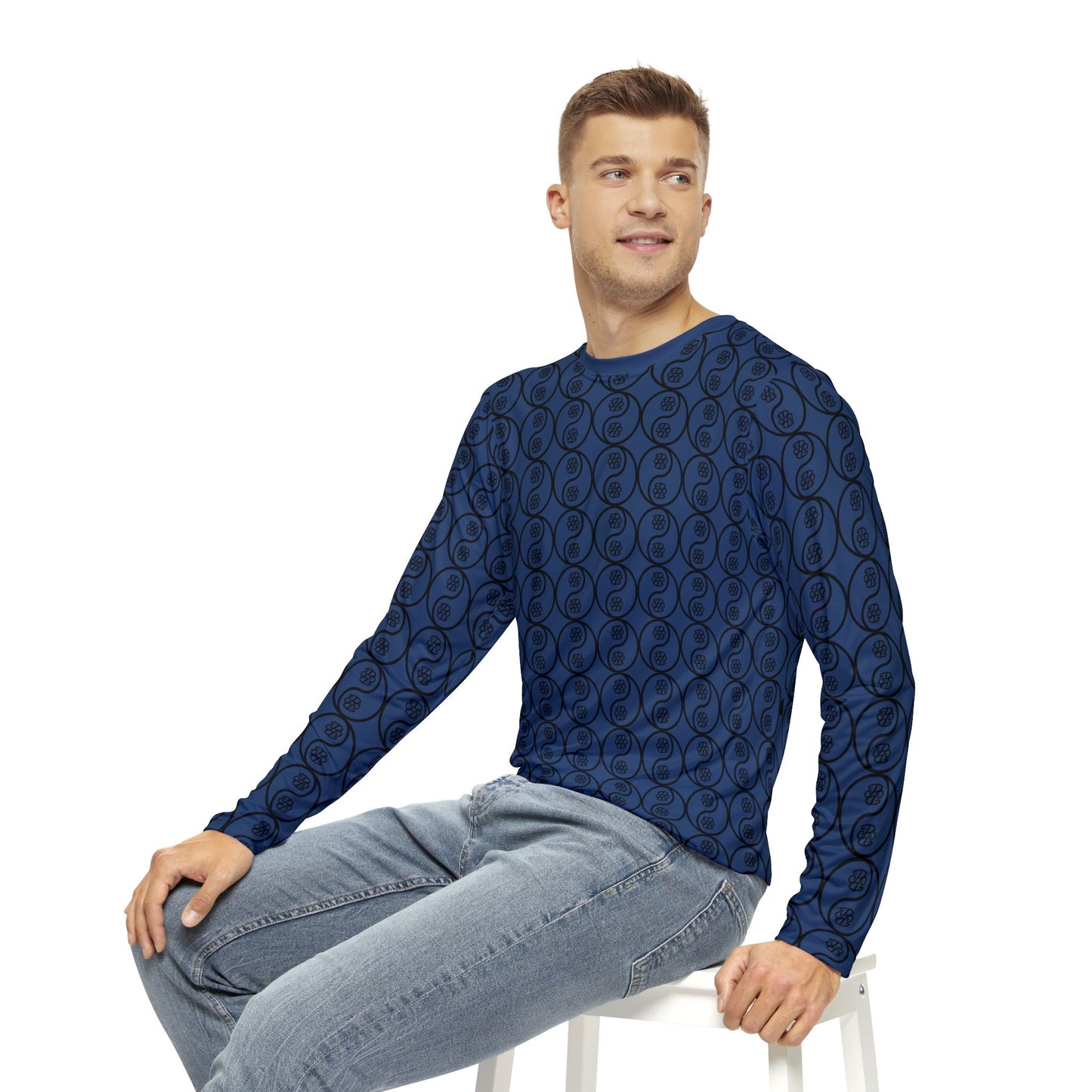 Phallacy Yin-Yang Designer Men's Long Sleeve Shirt