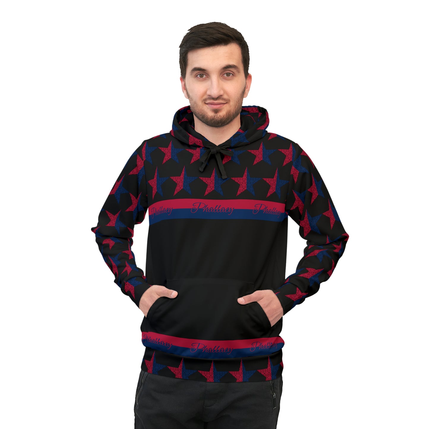 Phallacy Star Designer Unisex Athletic Hoodie