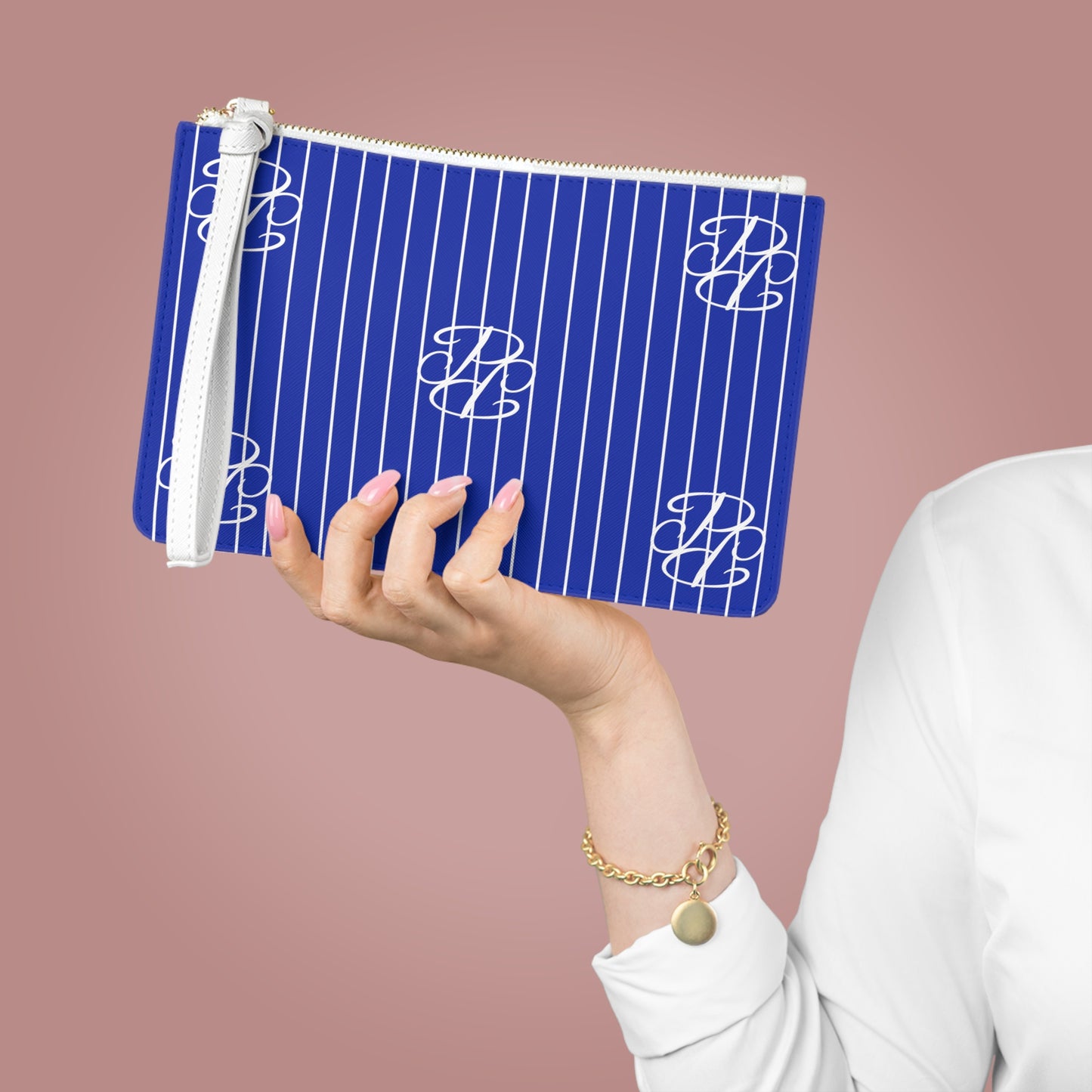 Phallacy Players Striped Designer Clutch Bag