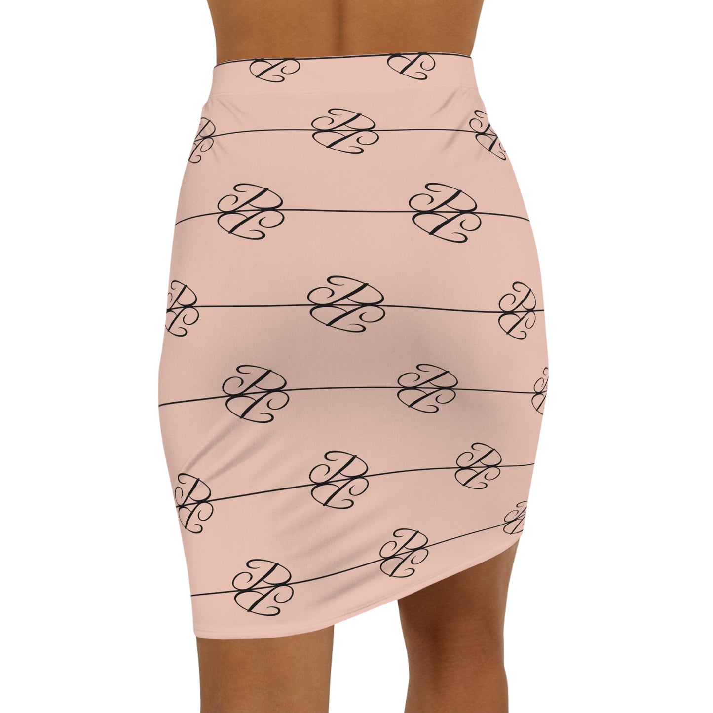 Phallacy Players Designer Mid-Waist Pencil Skirt
