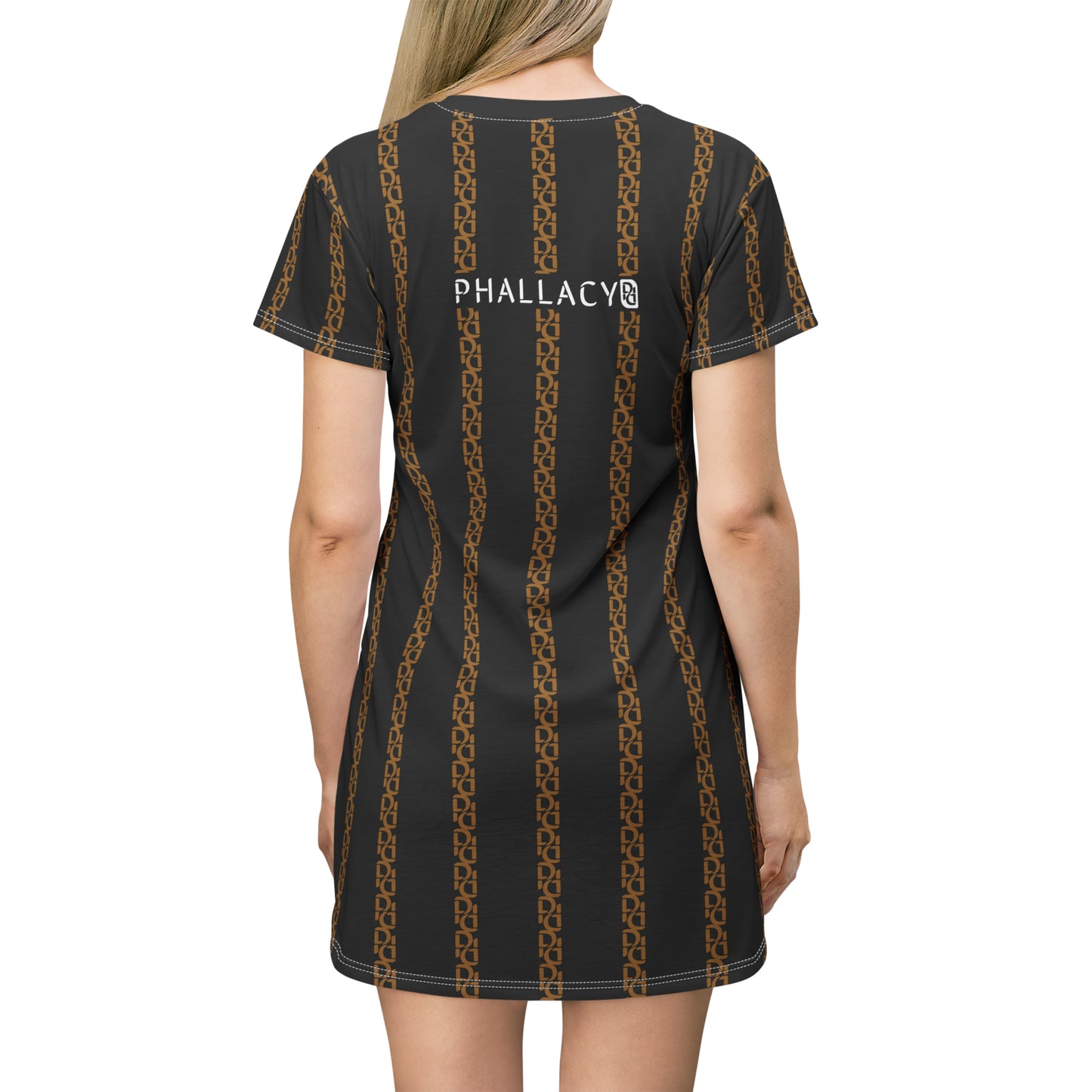Phallacy Striped Designer T-Shirt Dress