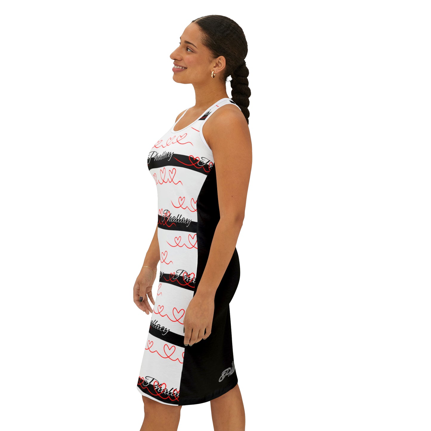 Phallacy Signature Striped Designer Racerback Dress