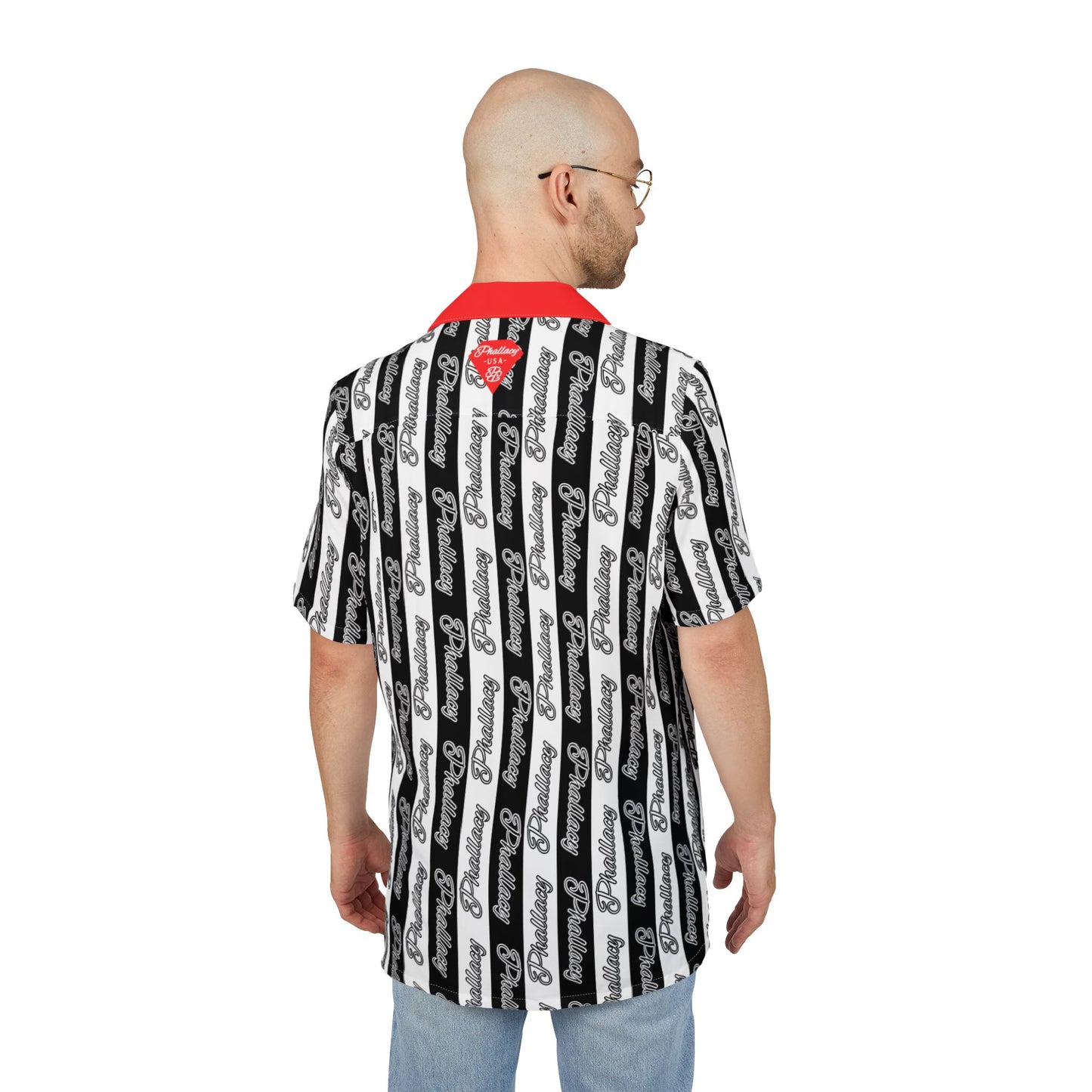 Phallacy Signature Designer Unisex Hawaiian Button Up Shirt