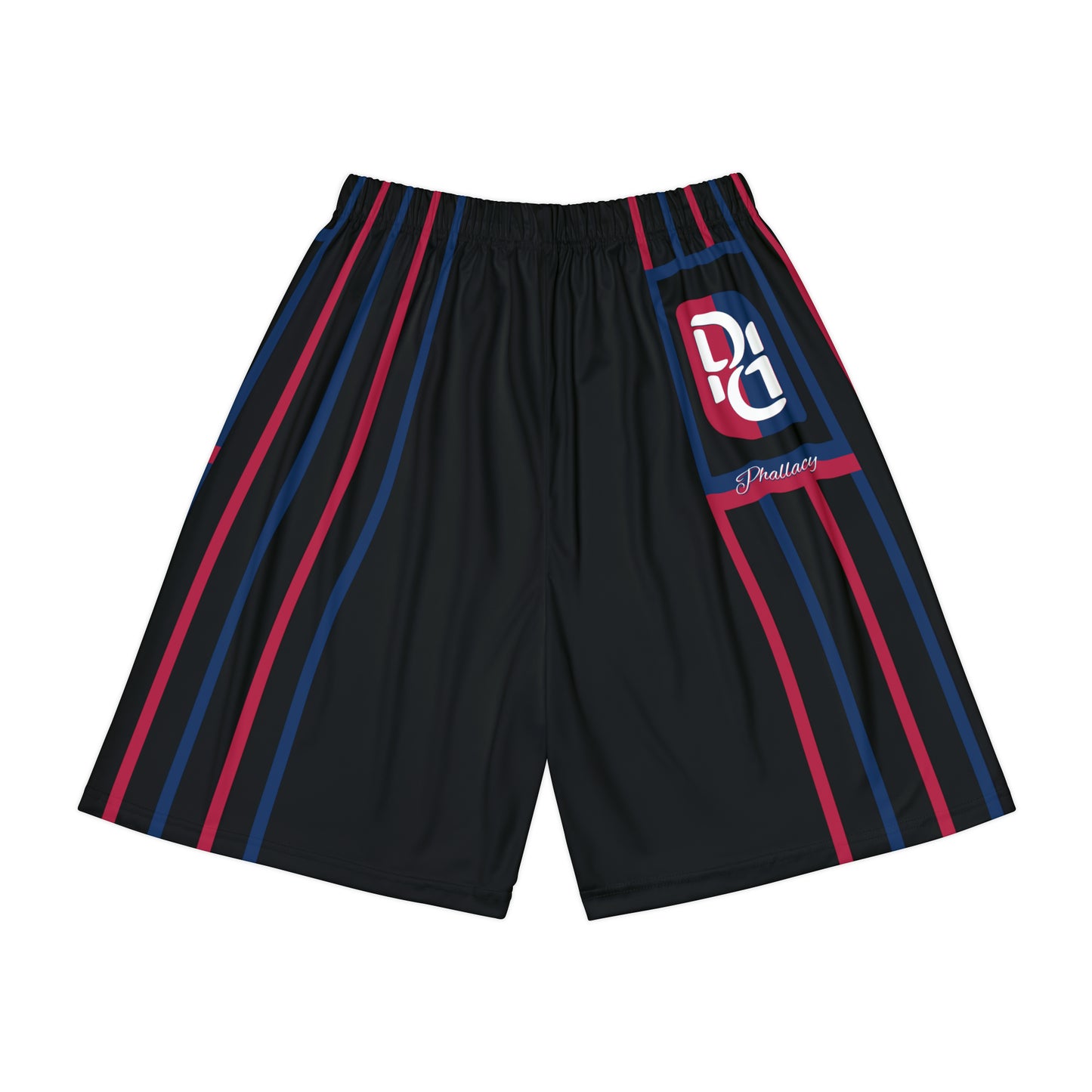 Phallacy Striped Designer Sports Shorts