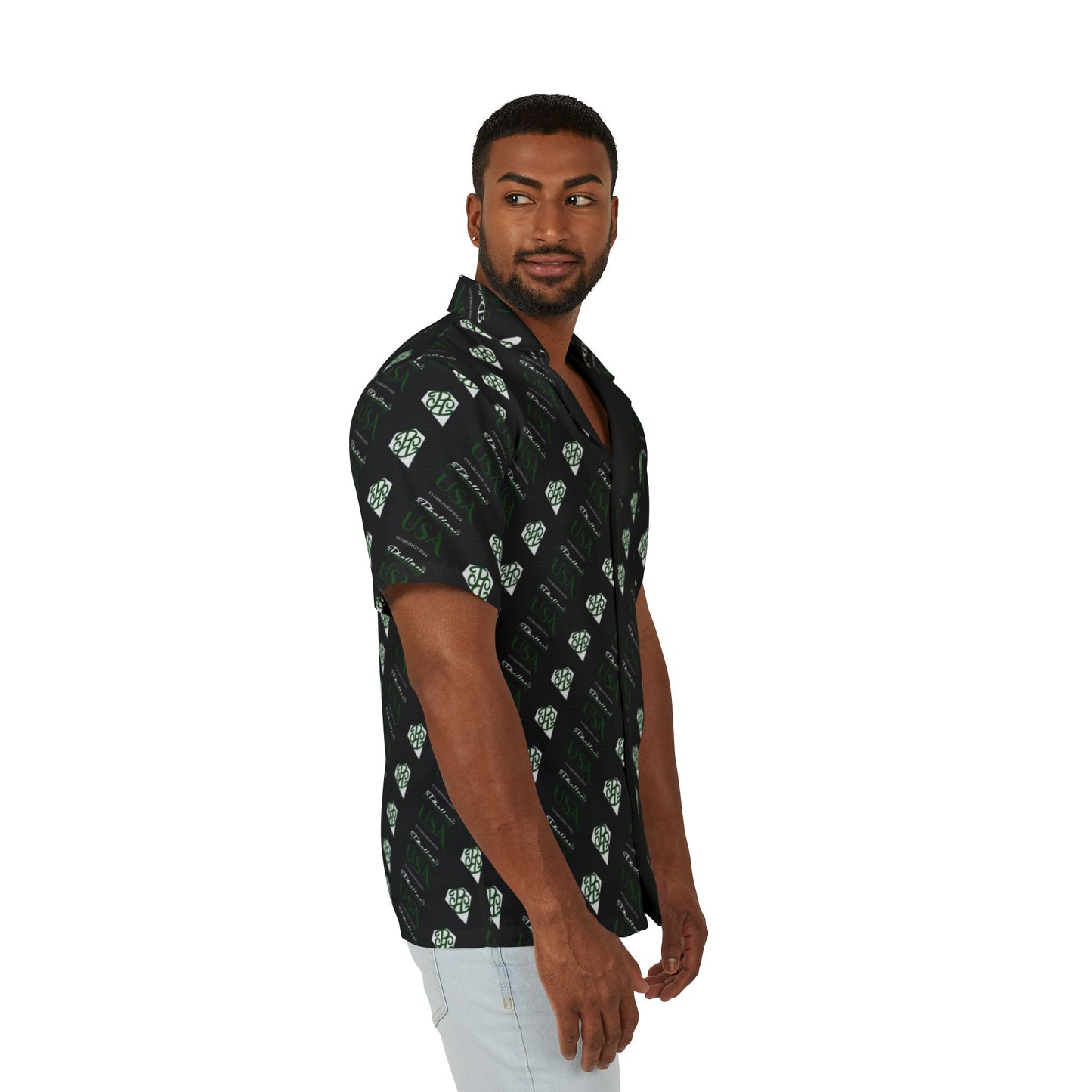 Phallacy Diamond Designer Men's Button Up Shirt