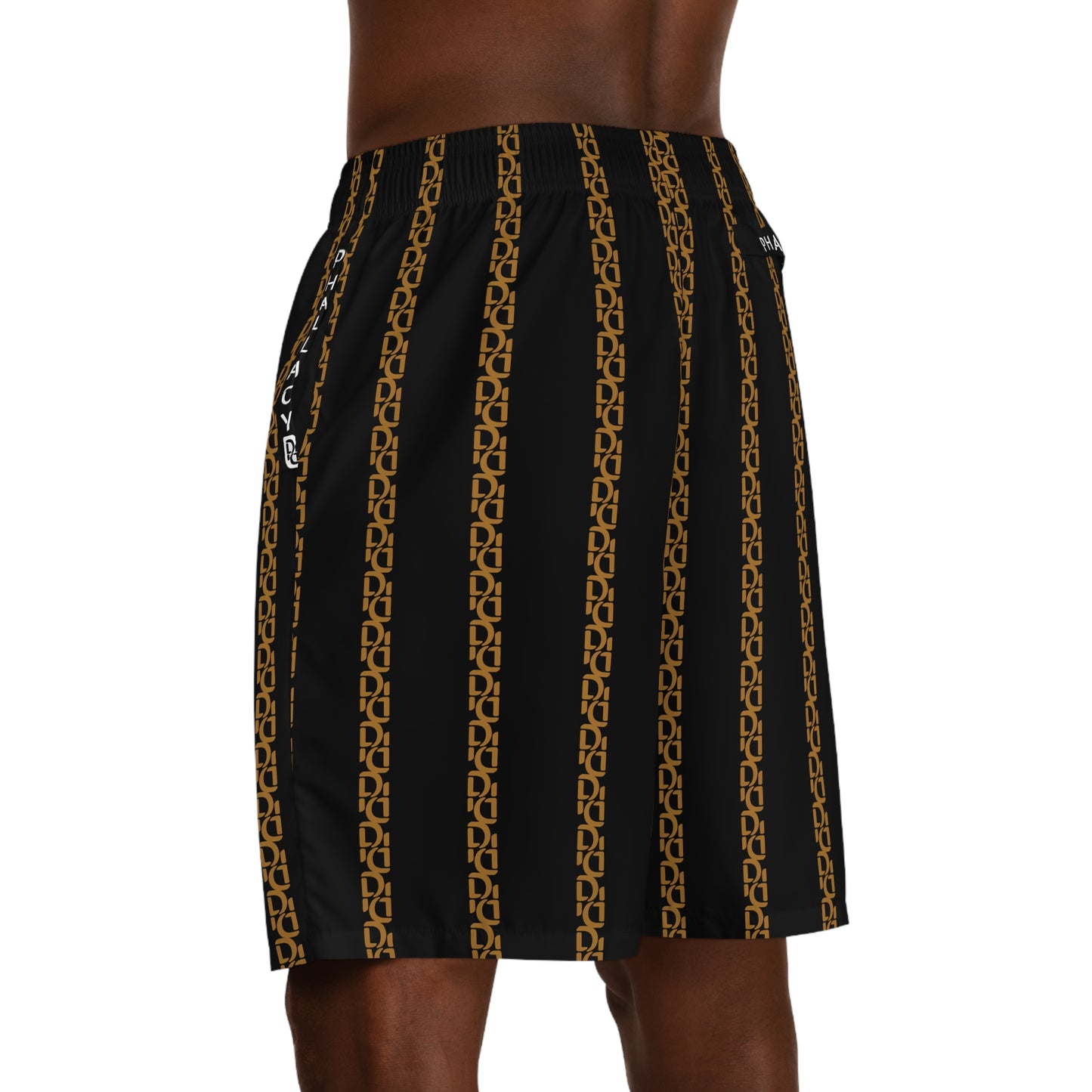 Phallacy Striped Designer Jogger Shorts