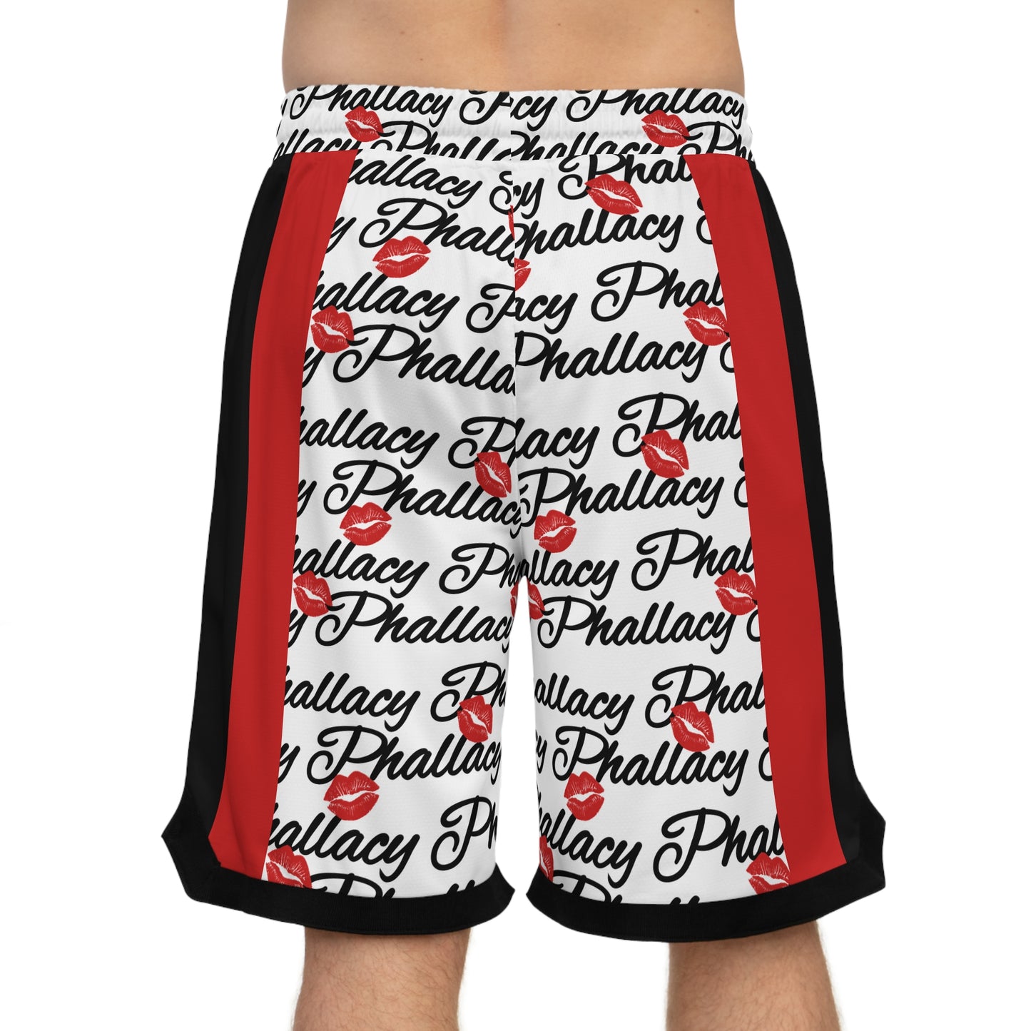 Phallacy Lips Men's Designer Performance Basketball Shorts