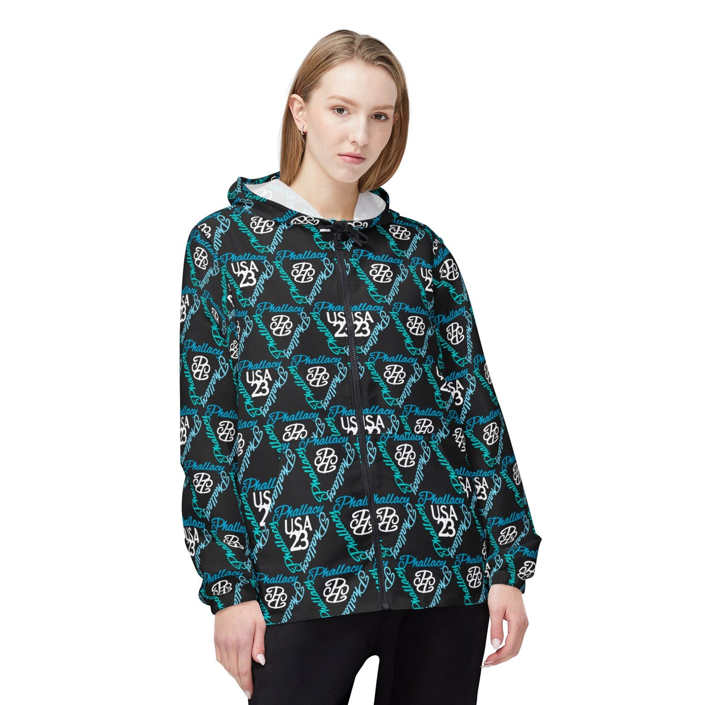 Phallacy Time Designer Unisex Windbreaker Jacket