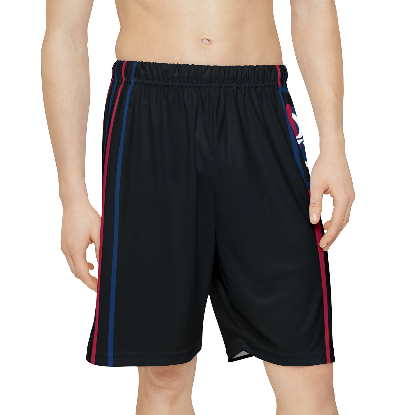 Phallacy Striped Designer Sports Shorts