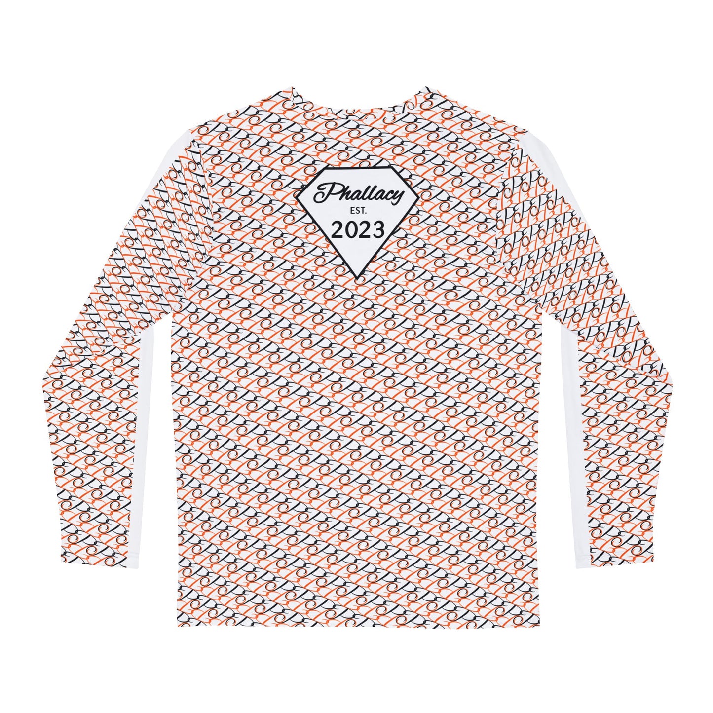 Phallacy Diamond Designer Men's Long Sleeve Shirt