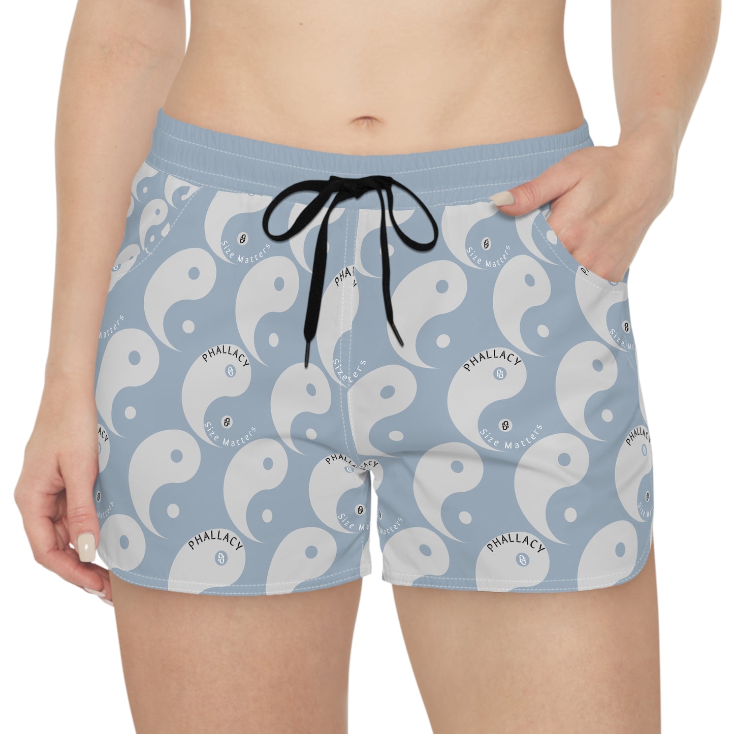 Phallacy Yin-Yang Designer Women's Casual Shorts