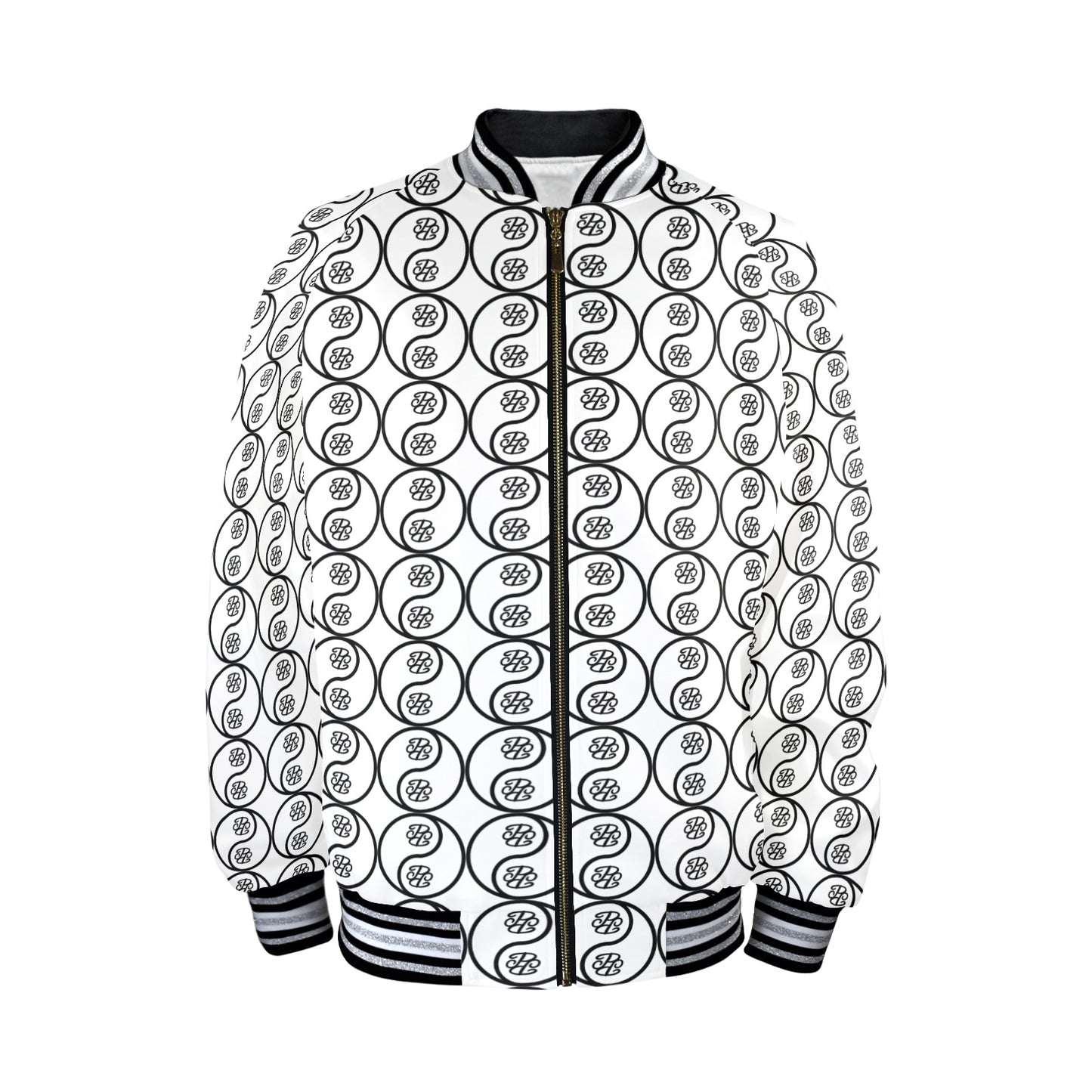 Phallacy Yin-Yang Designer Varsity Bomber Jacket