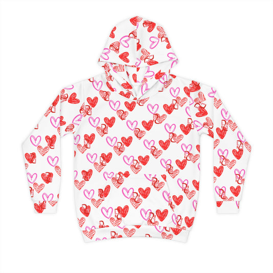 Phallacy USA Stylish Children's Hoodie with Heart Print