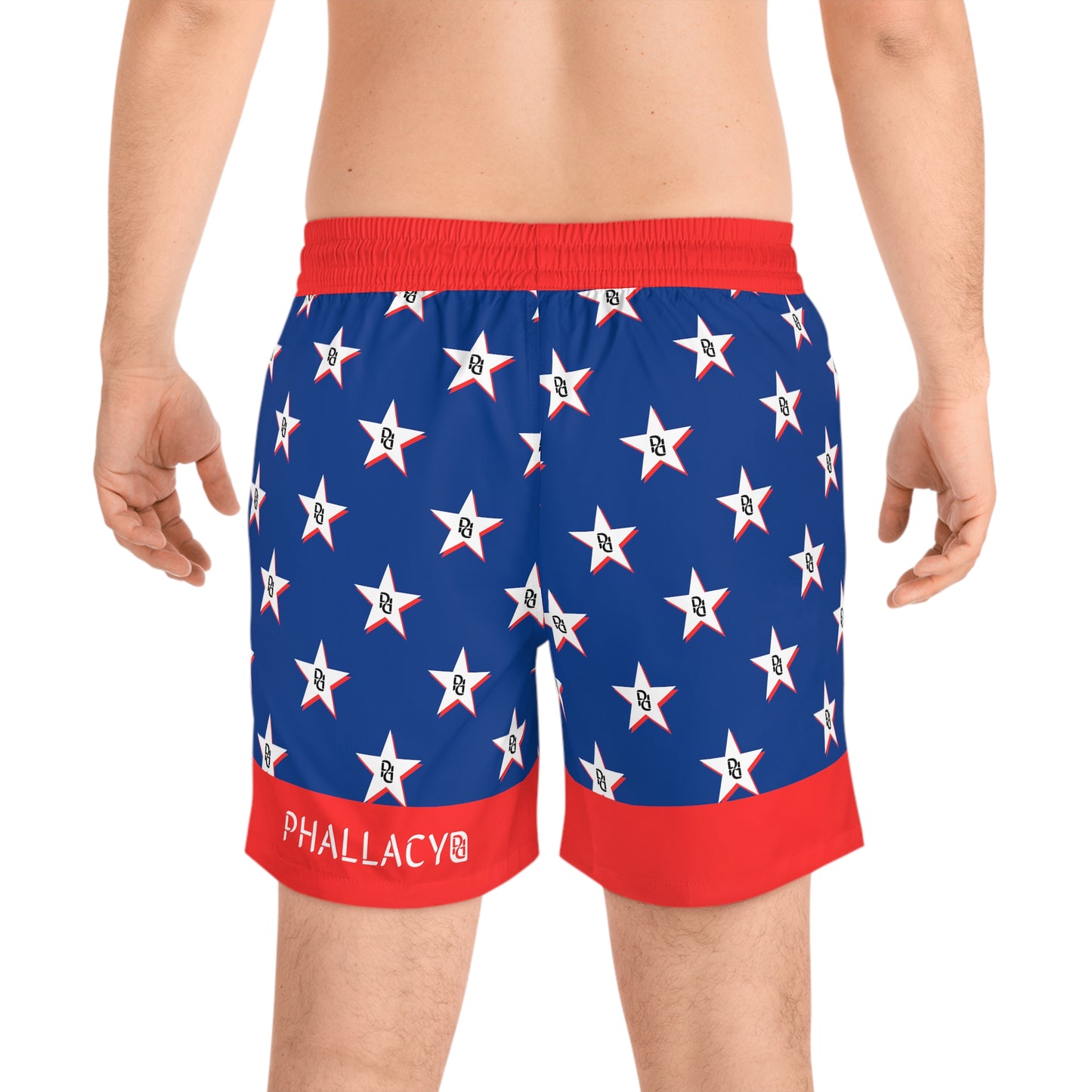 Phallacy Star Designer Mid-Length Swim Shorts