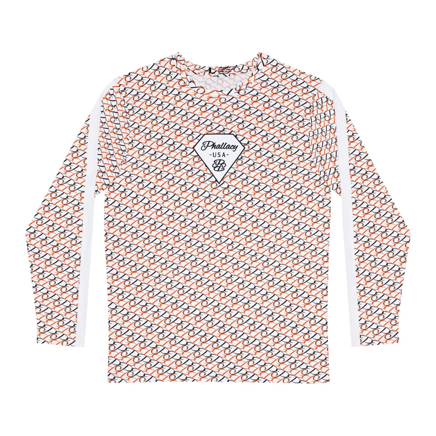 Phallacy Diamond Designer Men's Long Sleeve Shirt