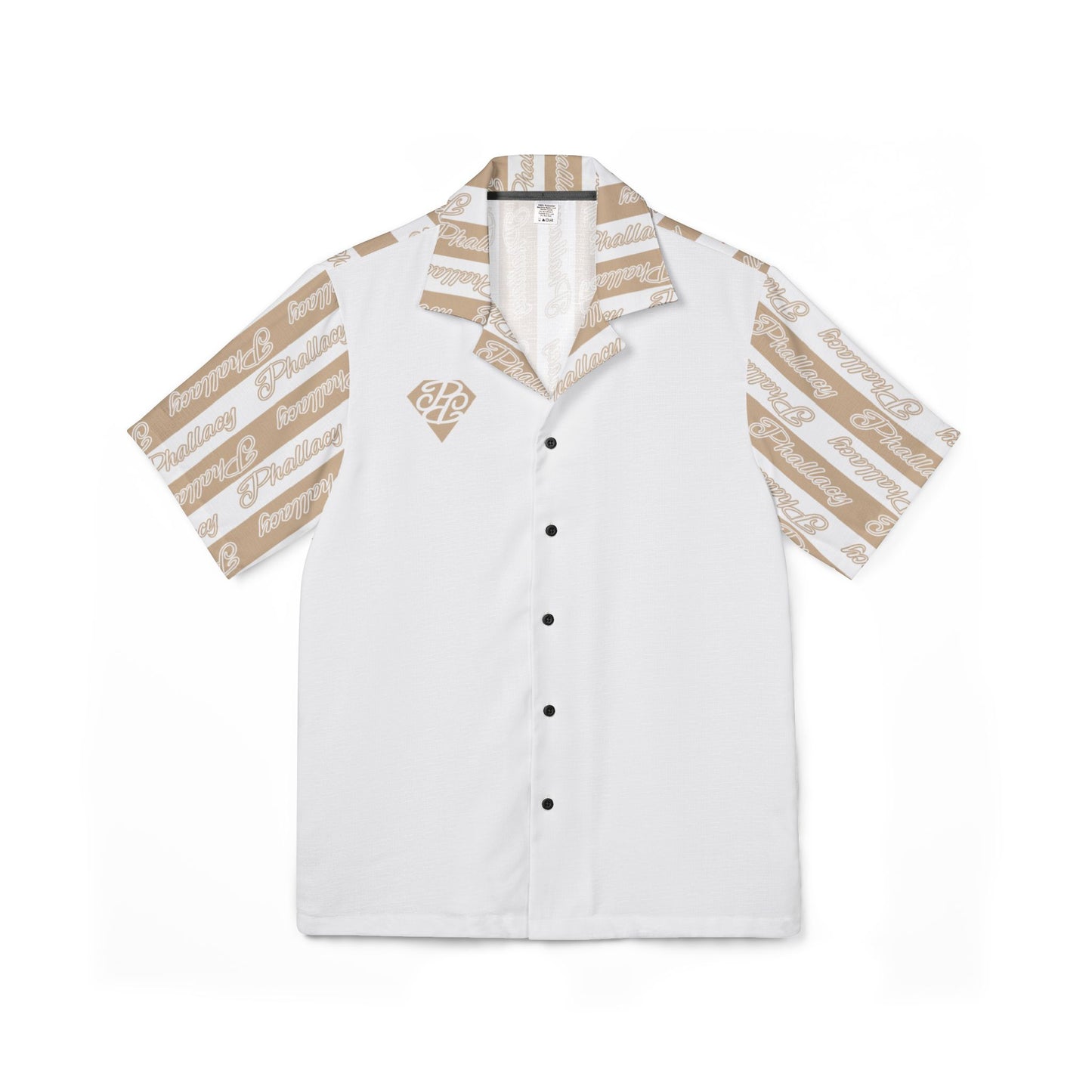 Phallacy Signature Designer Men's Button Up Shirt - Beach Vibes & Casual Comfort