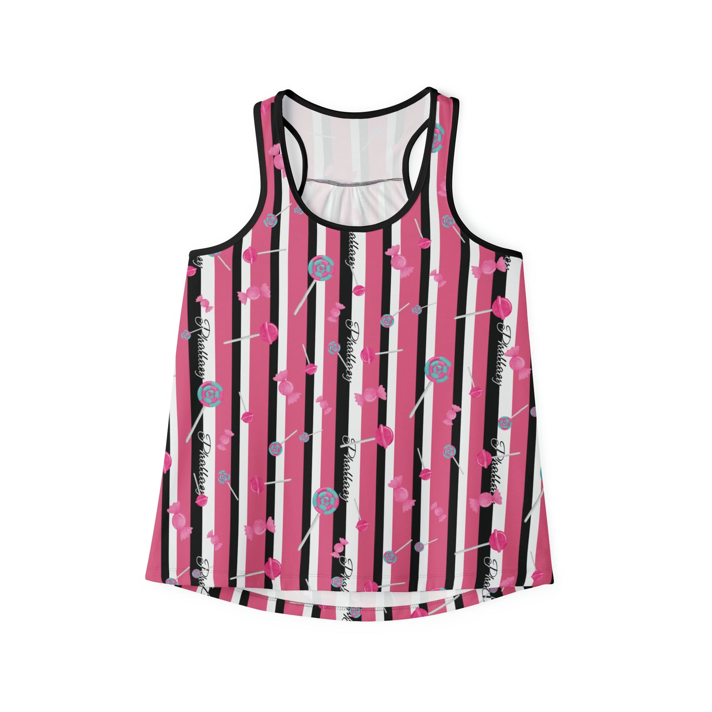 Phallacy Striped Designer Women's Tank Top