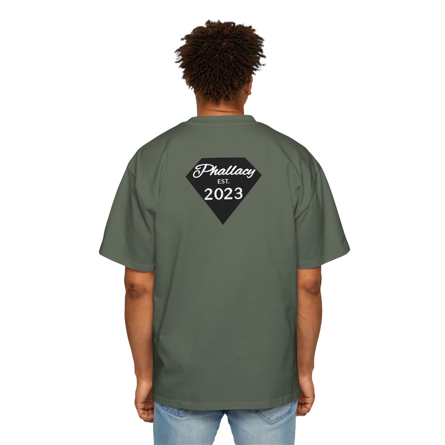 Phallacy Diamond Men's Heavy Oversized Tee