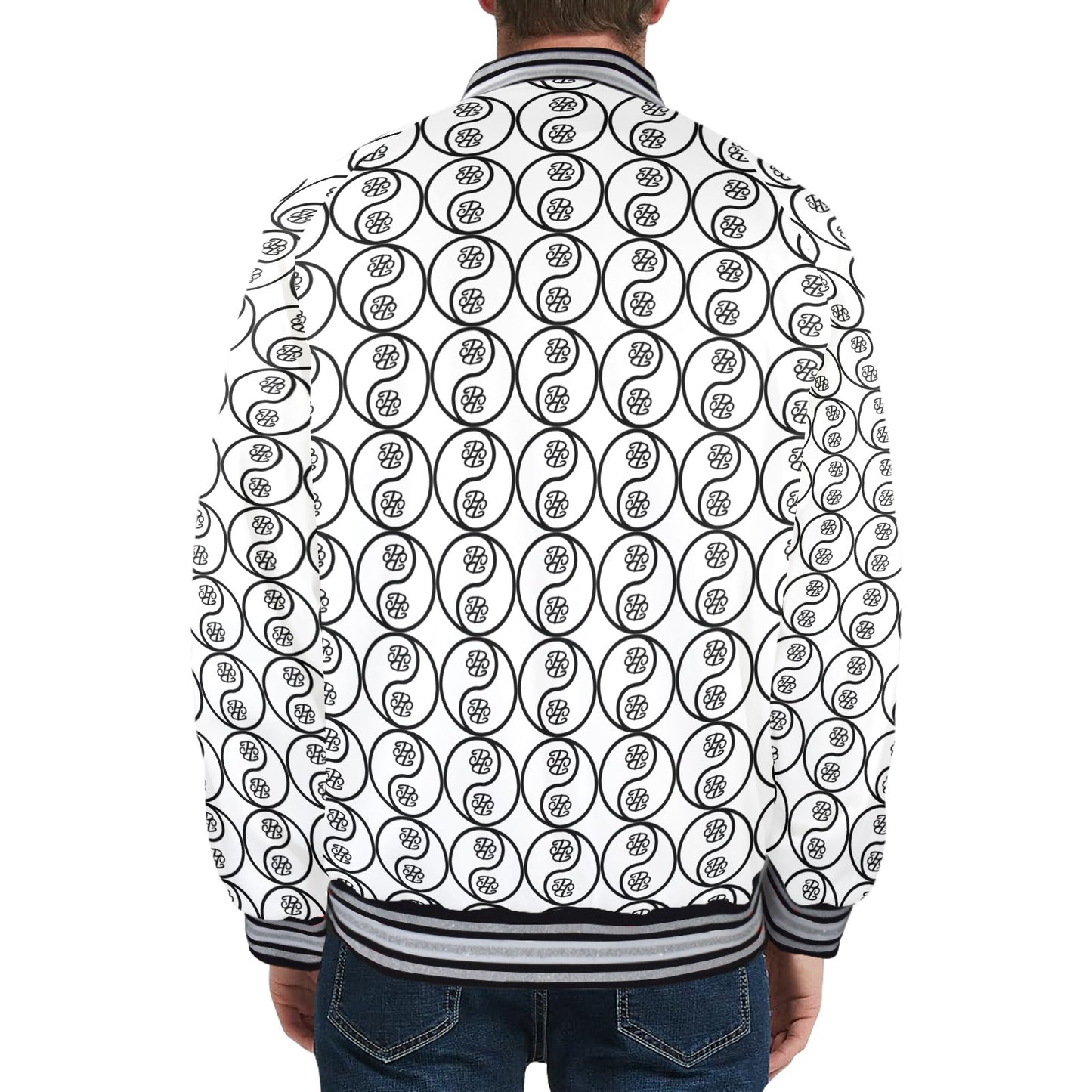 Phallacy Yin-Yang Designer Varsity Bomber Jacket