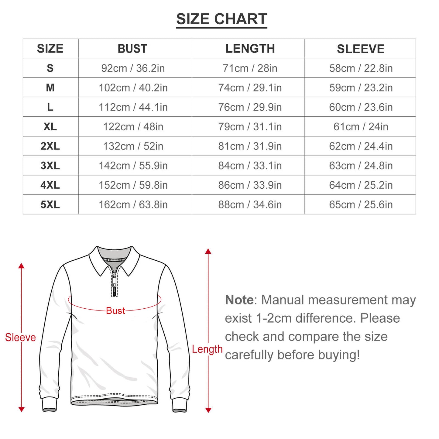 Phallacy Yin-Yang Designer Long-Sleeve Zip Polo Shirt