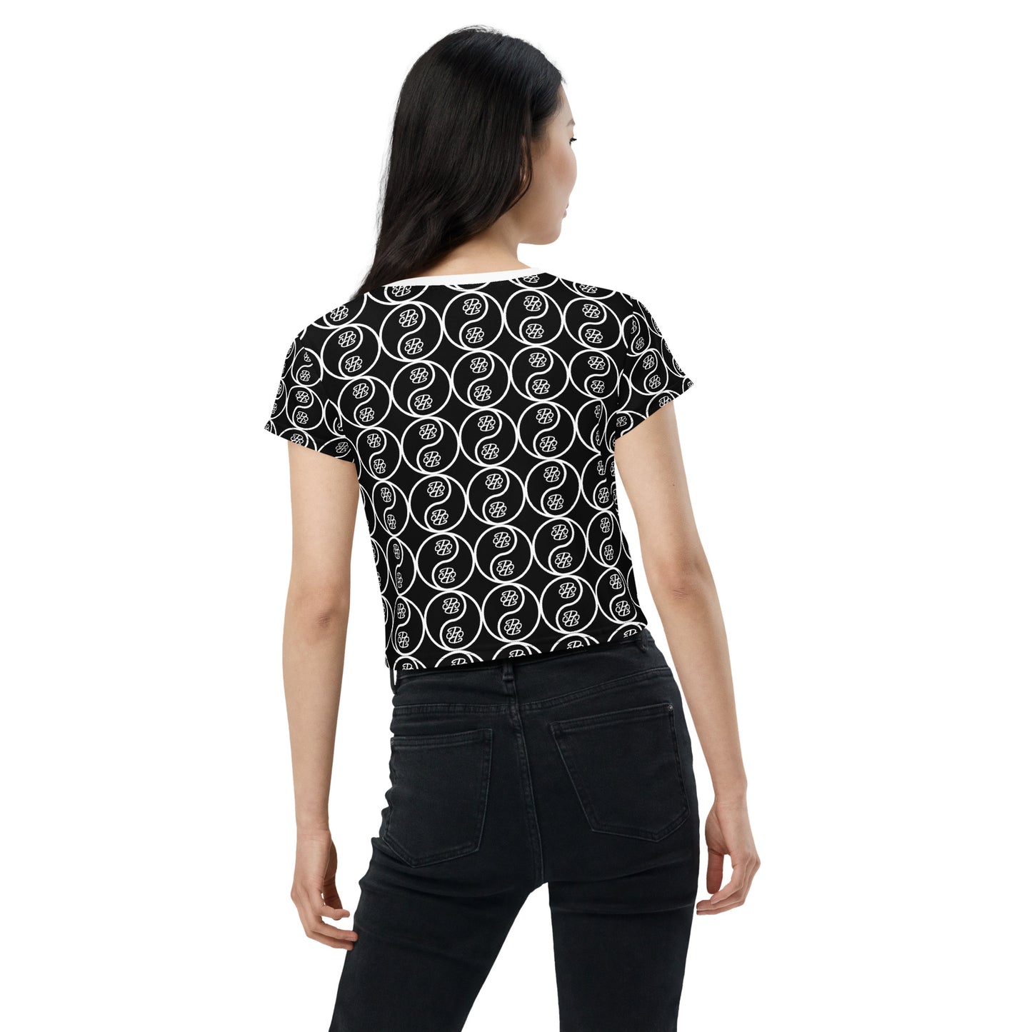 Phallacy Yin-Yang Designer Cropped Tee
